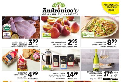 Andronico's Community Markets Weekly Ad August 12 - 18, 2026