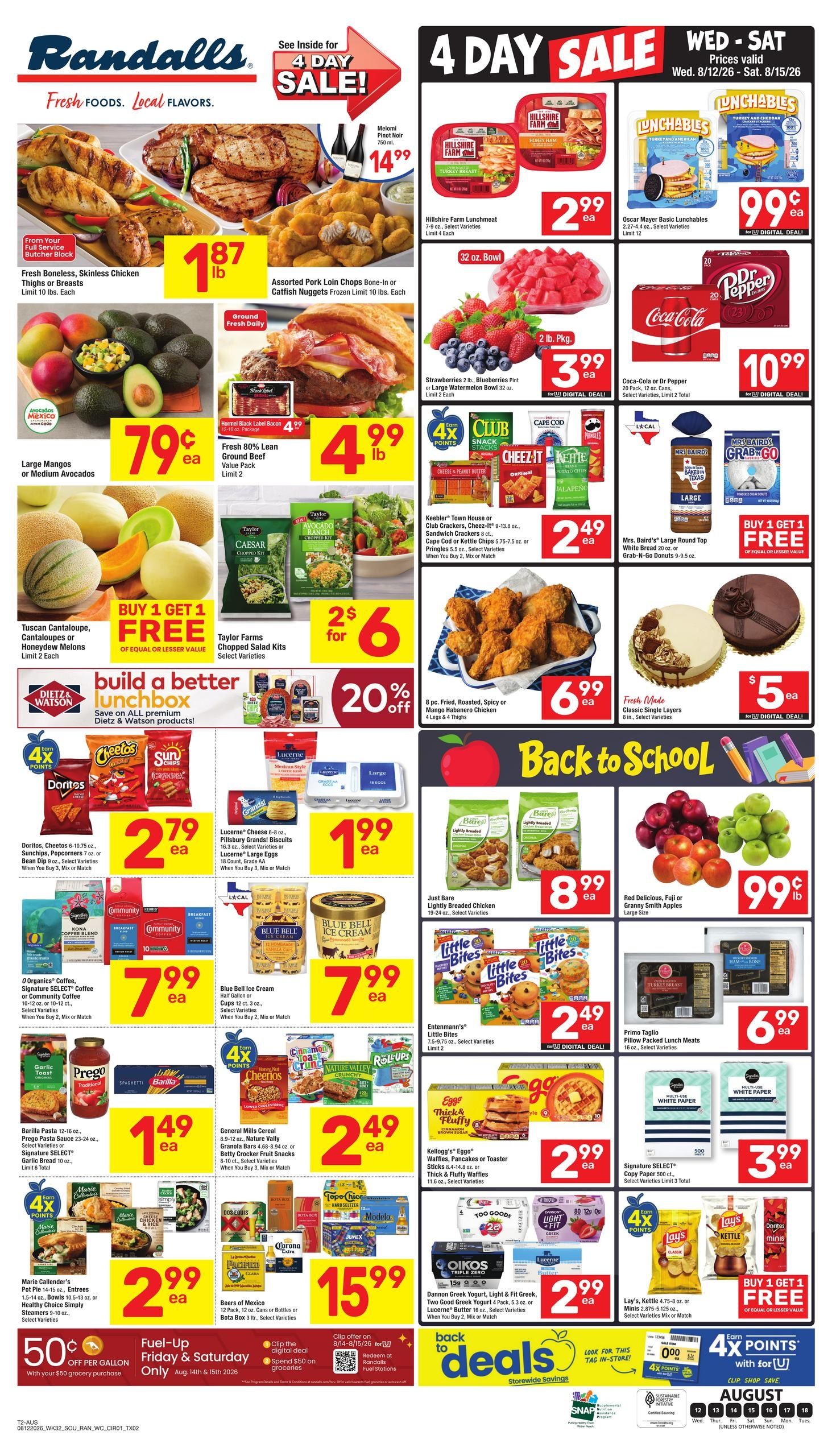 Randalls (Austin–Round Rock Area, TX) Weekly Ad August 12 - 18, 2026