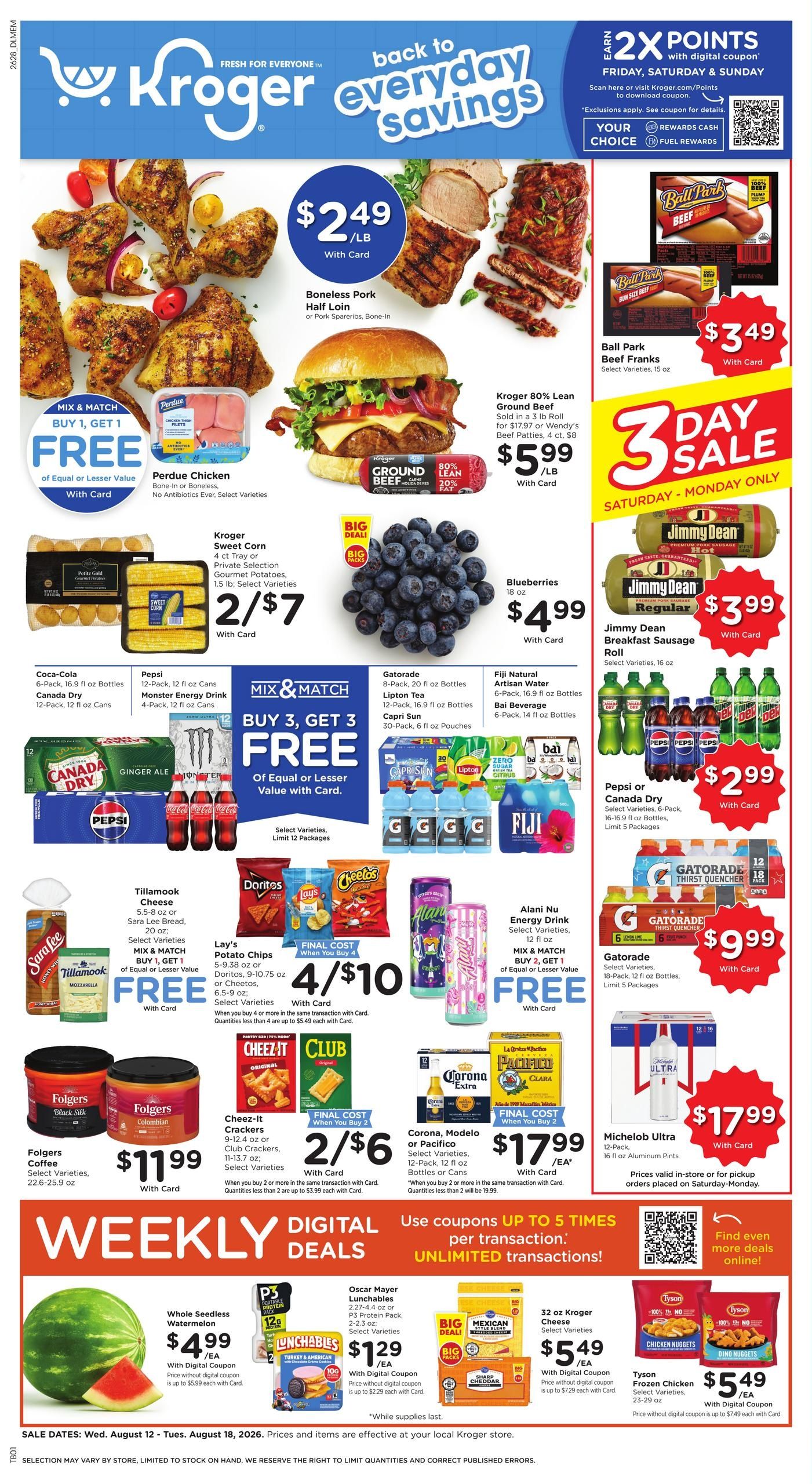 Kroger (Memphis–Victoria Area, MS–TN) Weekly Ad August 12 - 18, 2026
