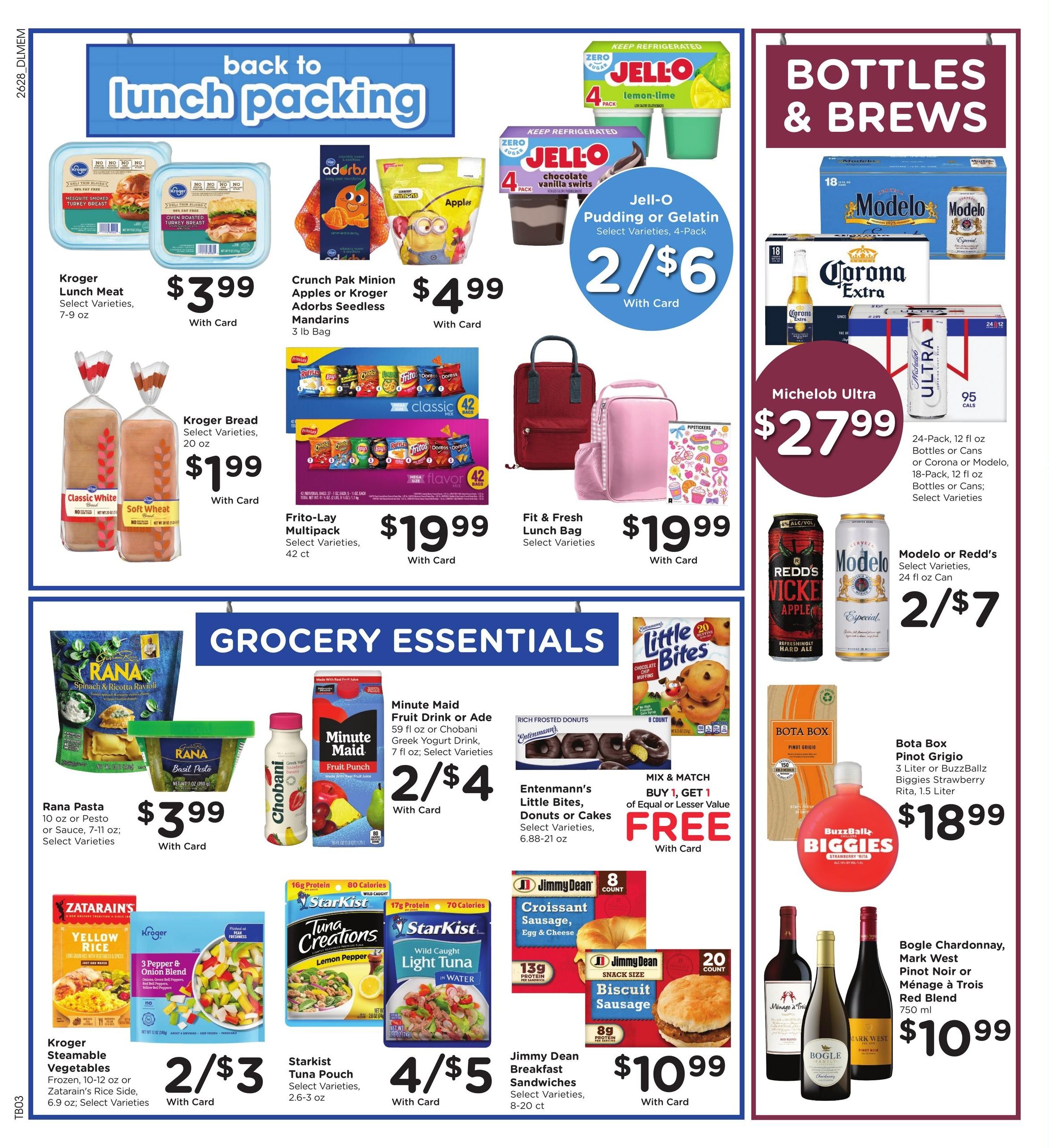 Kroger (Memphis–Victoria Area, MS–TN) Weekly Ad August 12 - 18, 2026