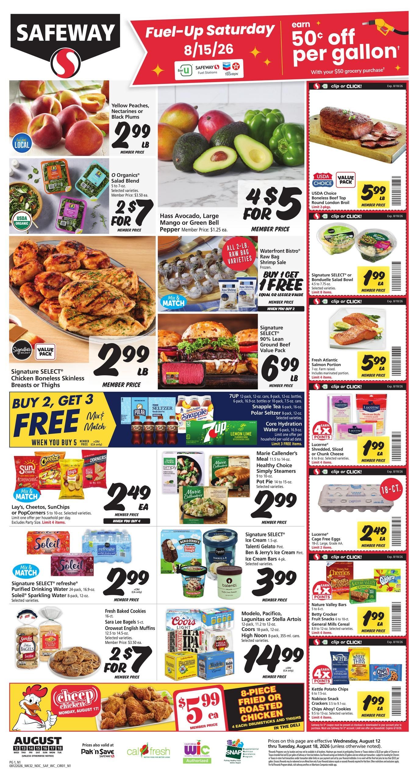 Safeway (Arcata Area, CA) Weekly Ad August 12 - 18, 2026