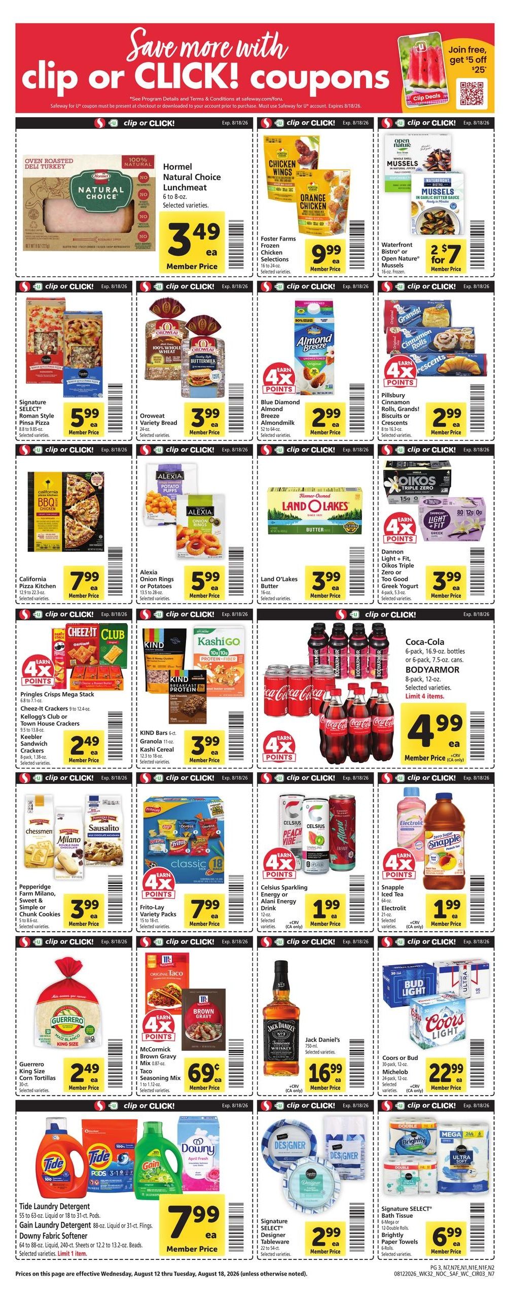 Safeway (Arcata Area, CA) Weekly Ad August 12 - 18, 2026