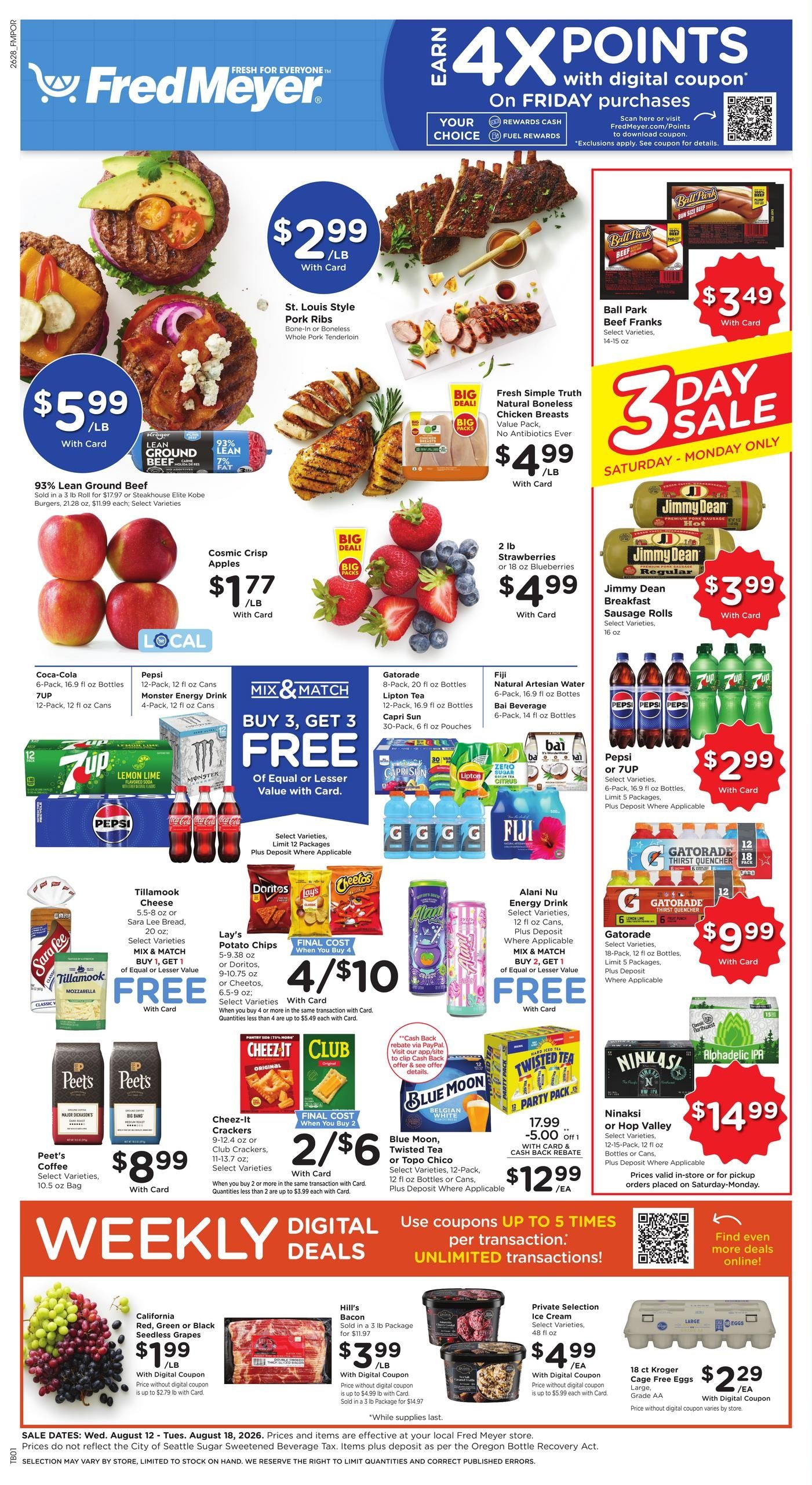 Fred Meyer (Beaverton Area, OR) Weekly Ad August 12 - 18, 2026