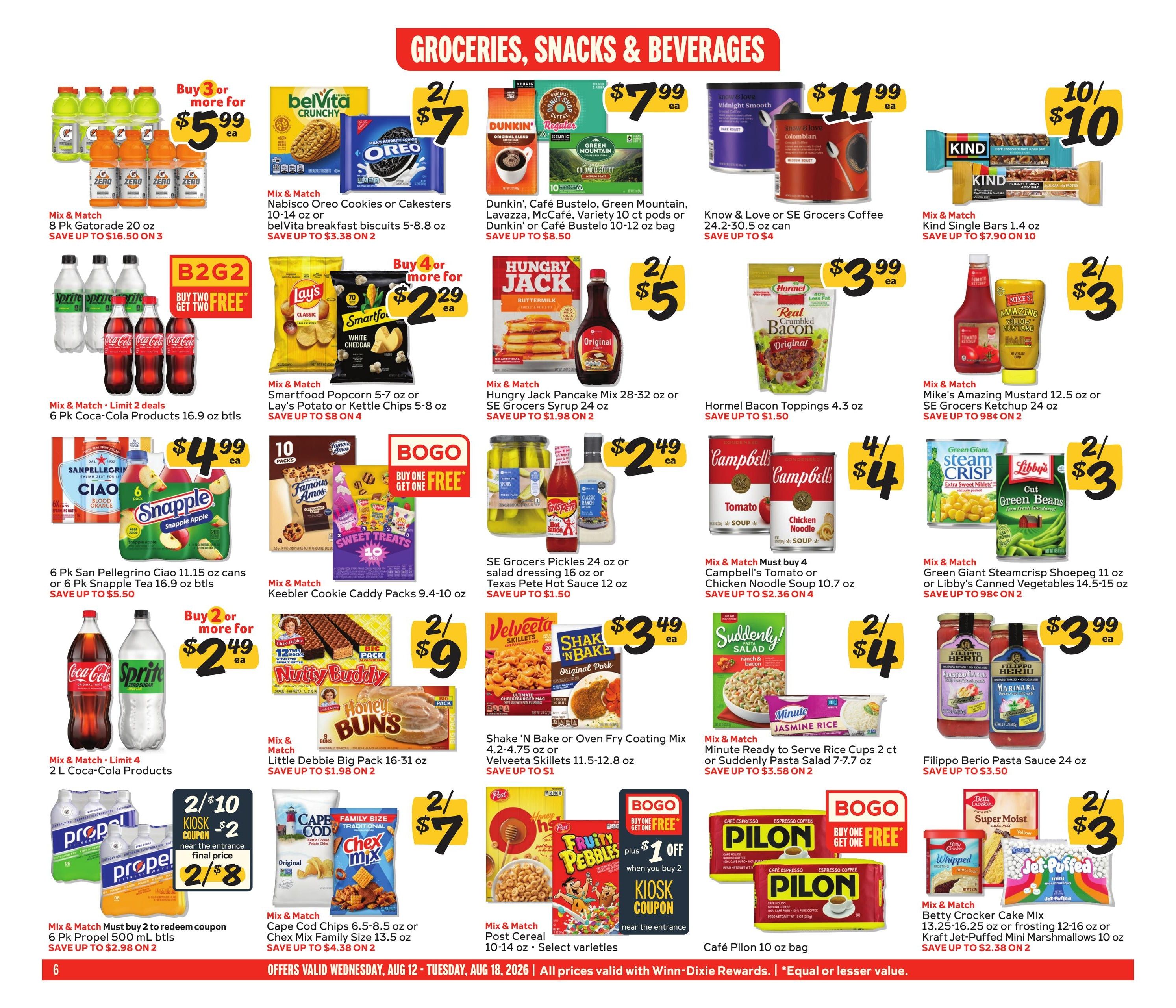 Winn-Dixie (AL, FL, GA) Weekly Ad August 12 - 18, 2026