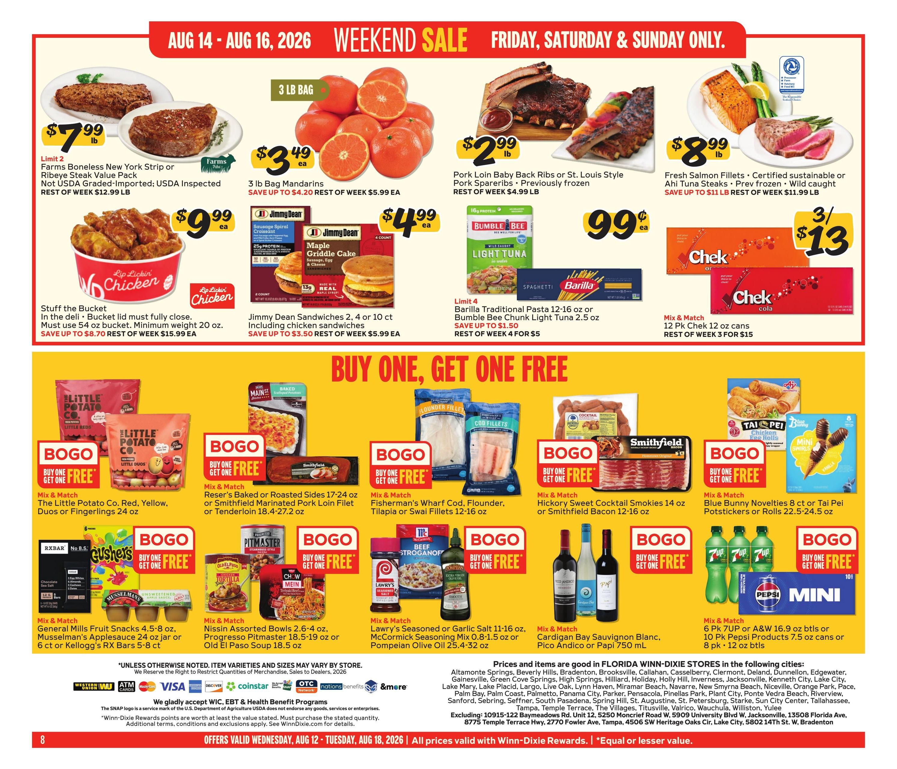 Winn-Dixie (AL, FL, GA) Weekly Ad August 12 - 18, 2026