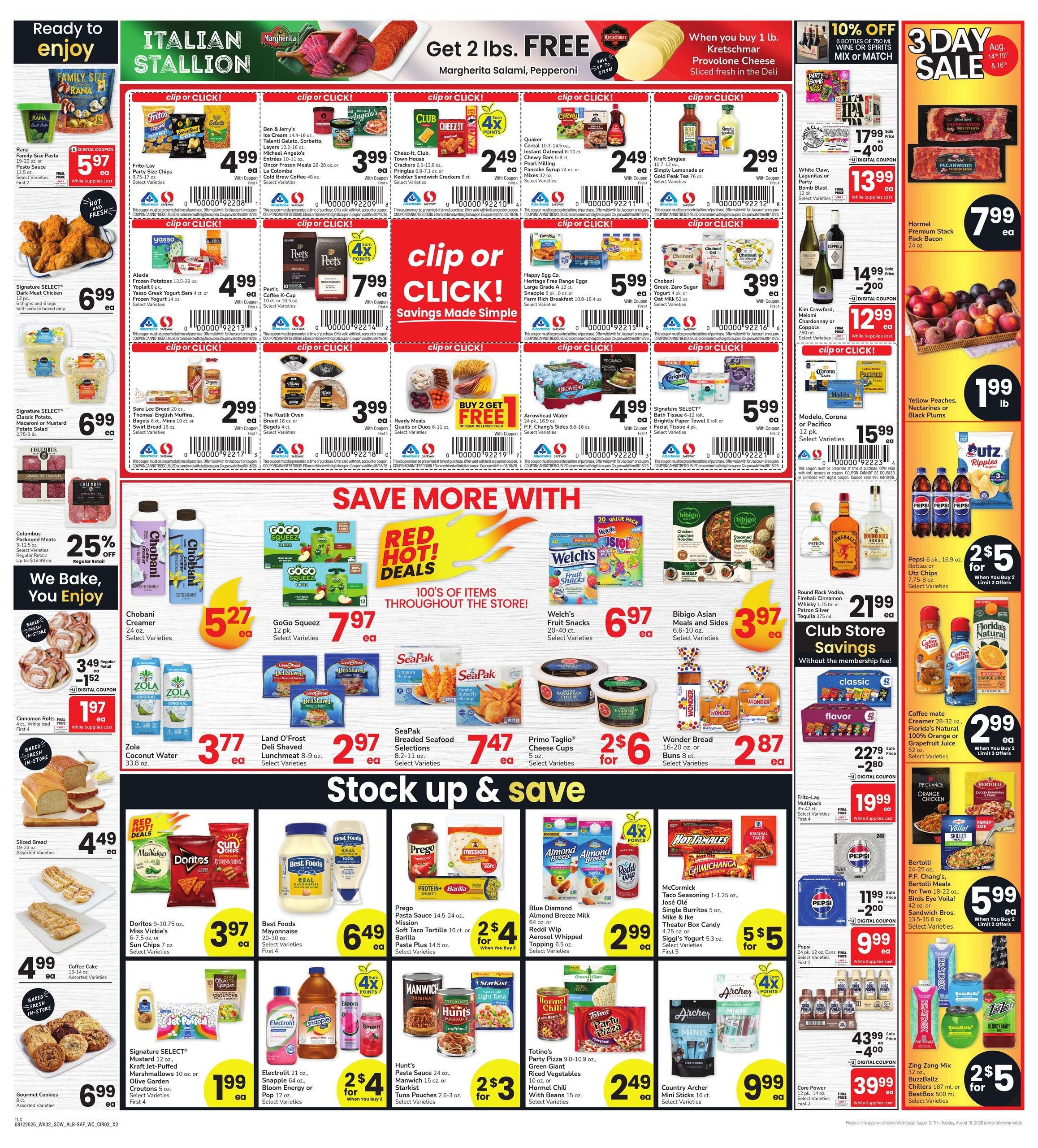 Safeway (Tucson–Cortaro Area, AZ) Weekly Ad August 12 - 18, 2026