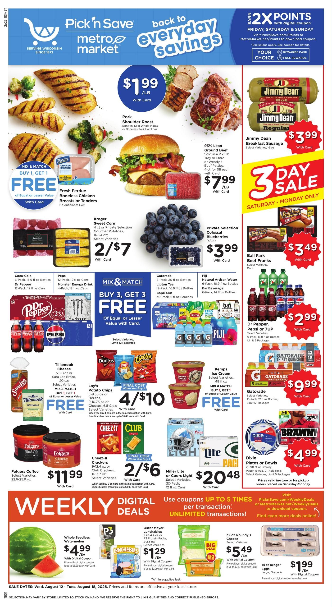 Pick N Save (Milwaukee–Elm Grove Area, WI) Weekly Ad August 12 - 18, 2026