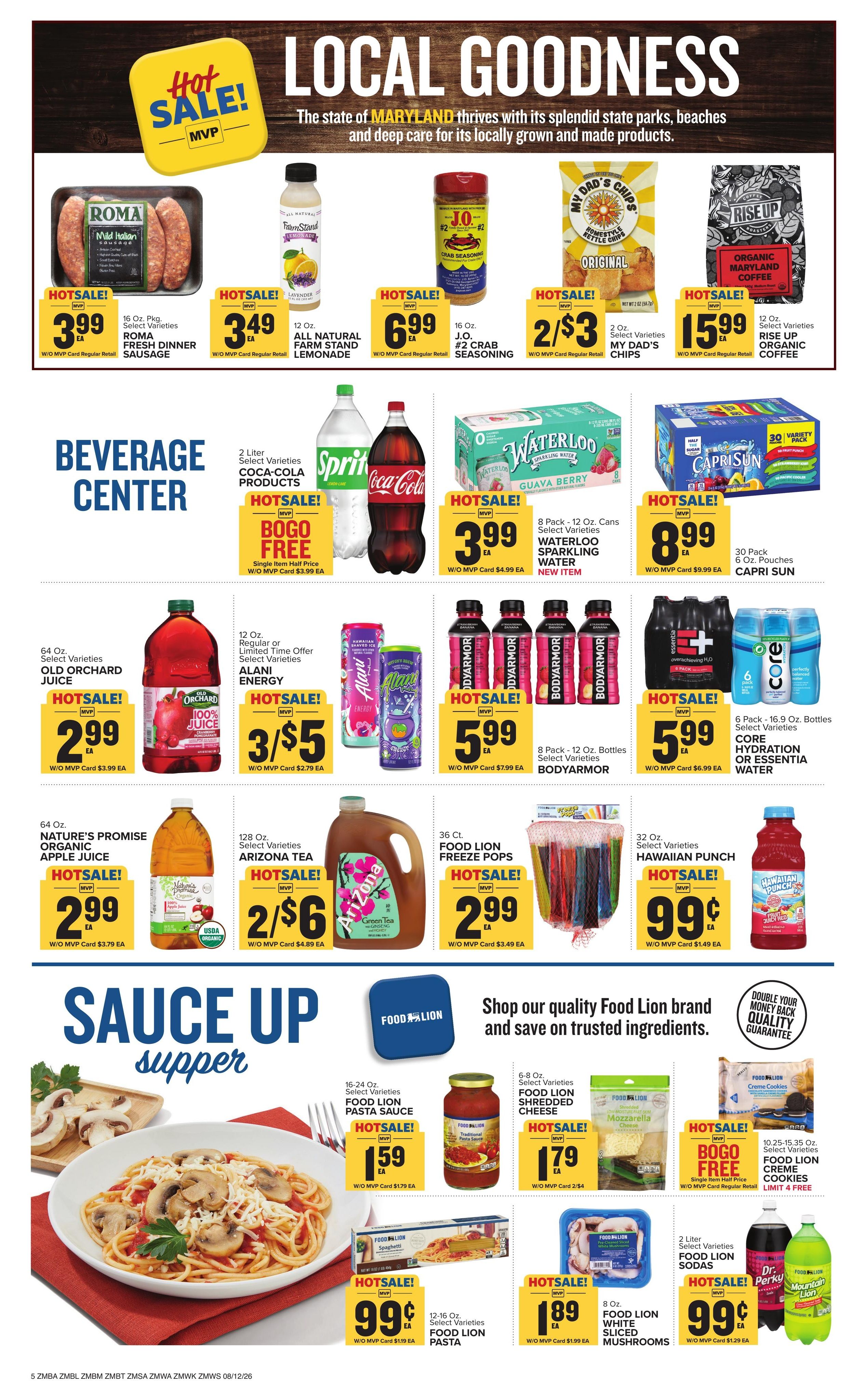 Food Lion (Washington–Oxon Hill Area, DC–MD) Weekly Ad August 12 - 18, 2026