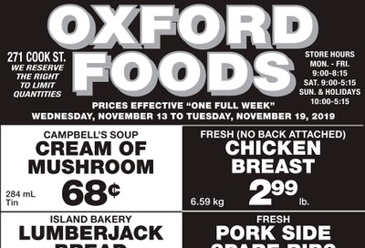 Oxford Foods Flyer November 13 to 19