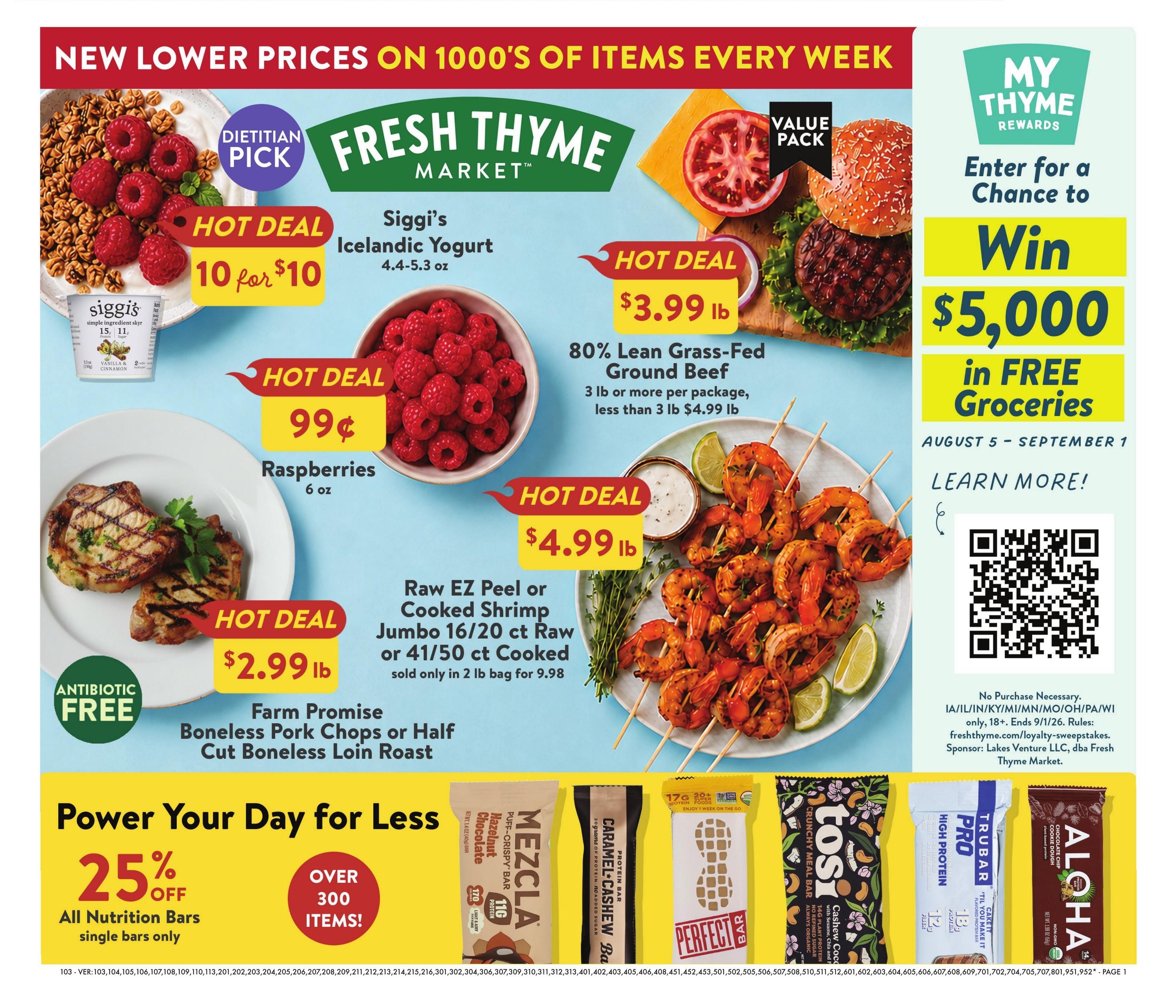 Fresh Thyme Market (Elm Grove Area, WI) Weekly Ad August 12 - 18, 2026