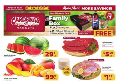 Cardenas Markets (Arcadia Area, CA) Weekly Ad August 12 - 18, 2026