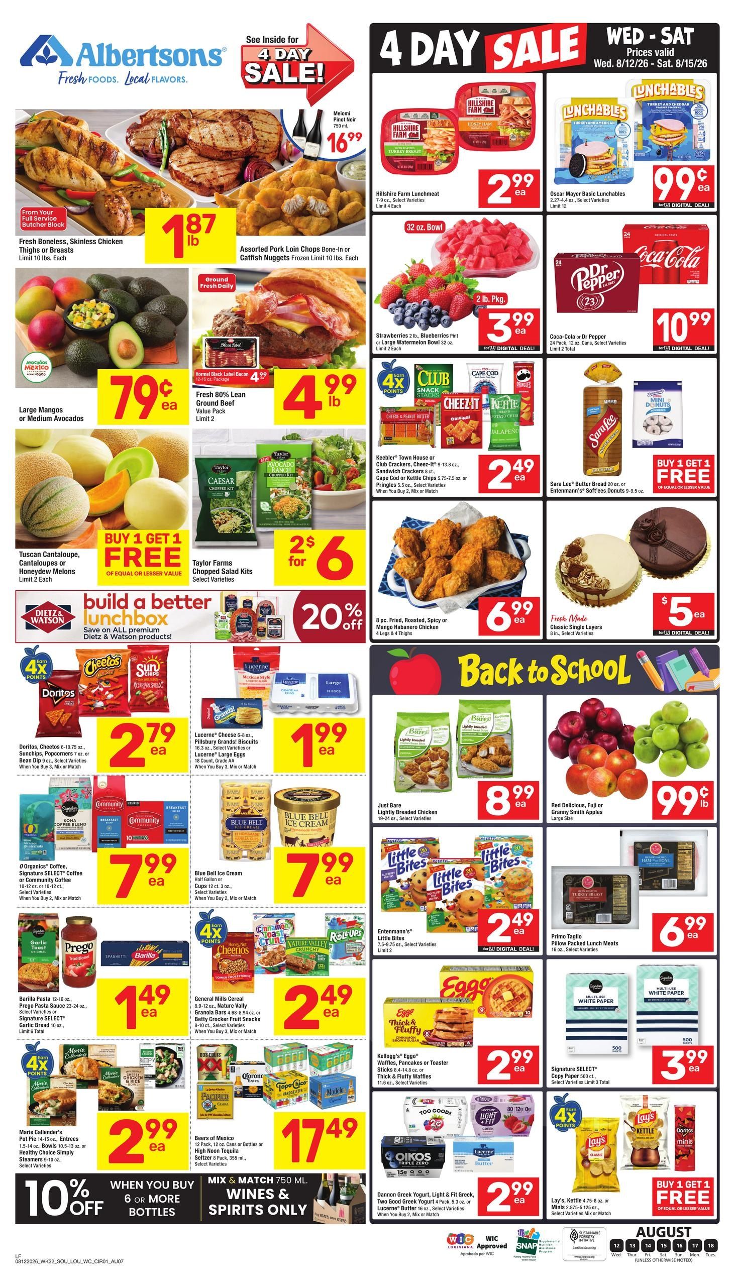 Albertsons (Mamou–Eunice Area, LA) Weekly Ad August 12 - 18, 2026