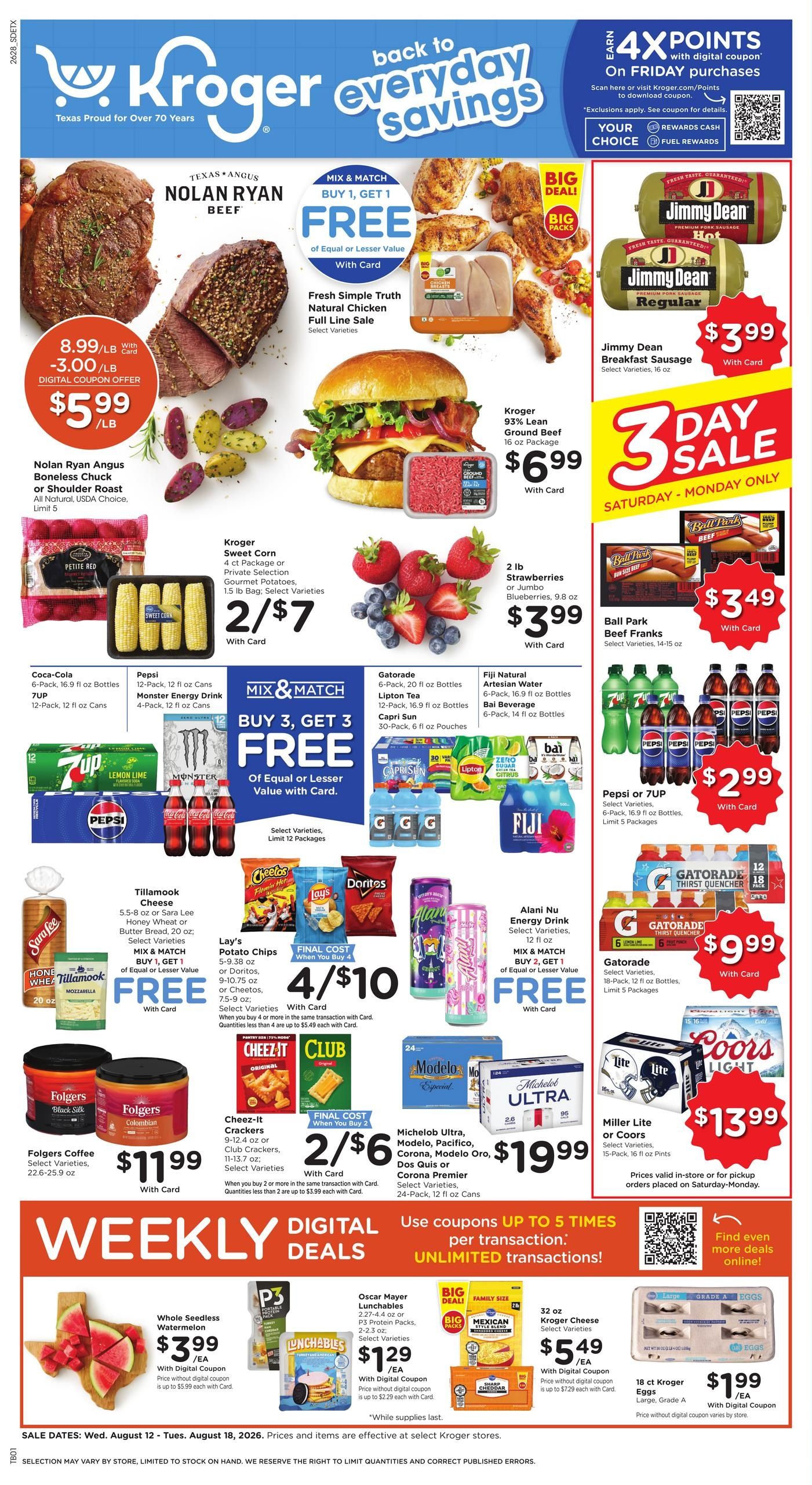 Kroger (TX) Weekly Ad August 12 - 18, 2026
