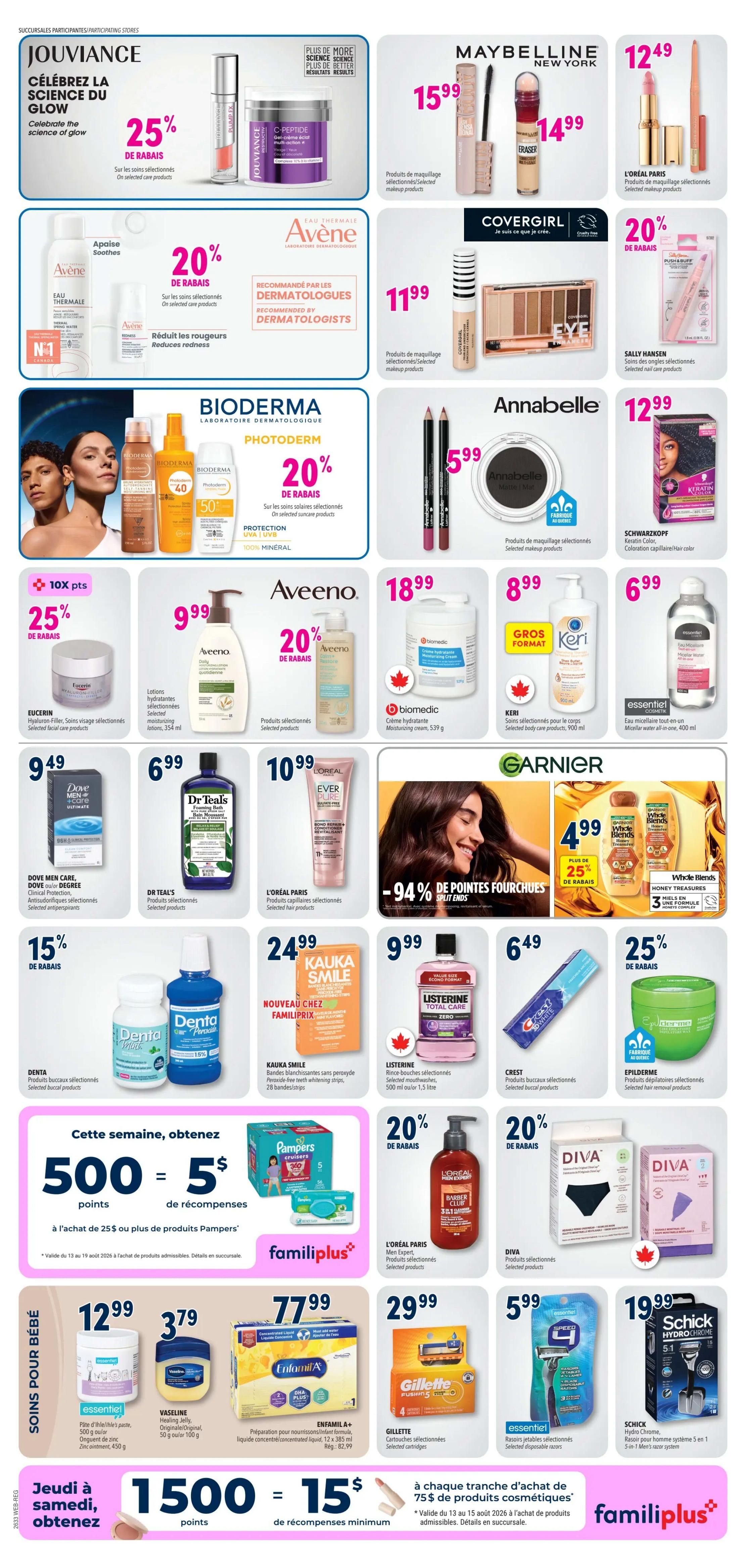 Familiprix Flyer August 13 to 19