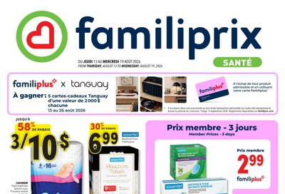 Familiprix Sante Flyer August 13 to 19