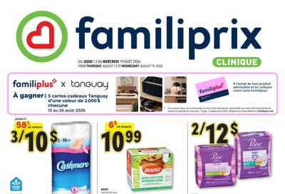 Familiprix Clinique Flyer August 13 to 19