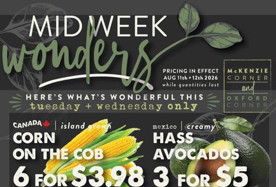 The Root Cellar Mid-Week Flyer August 11 and 12