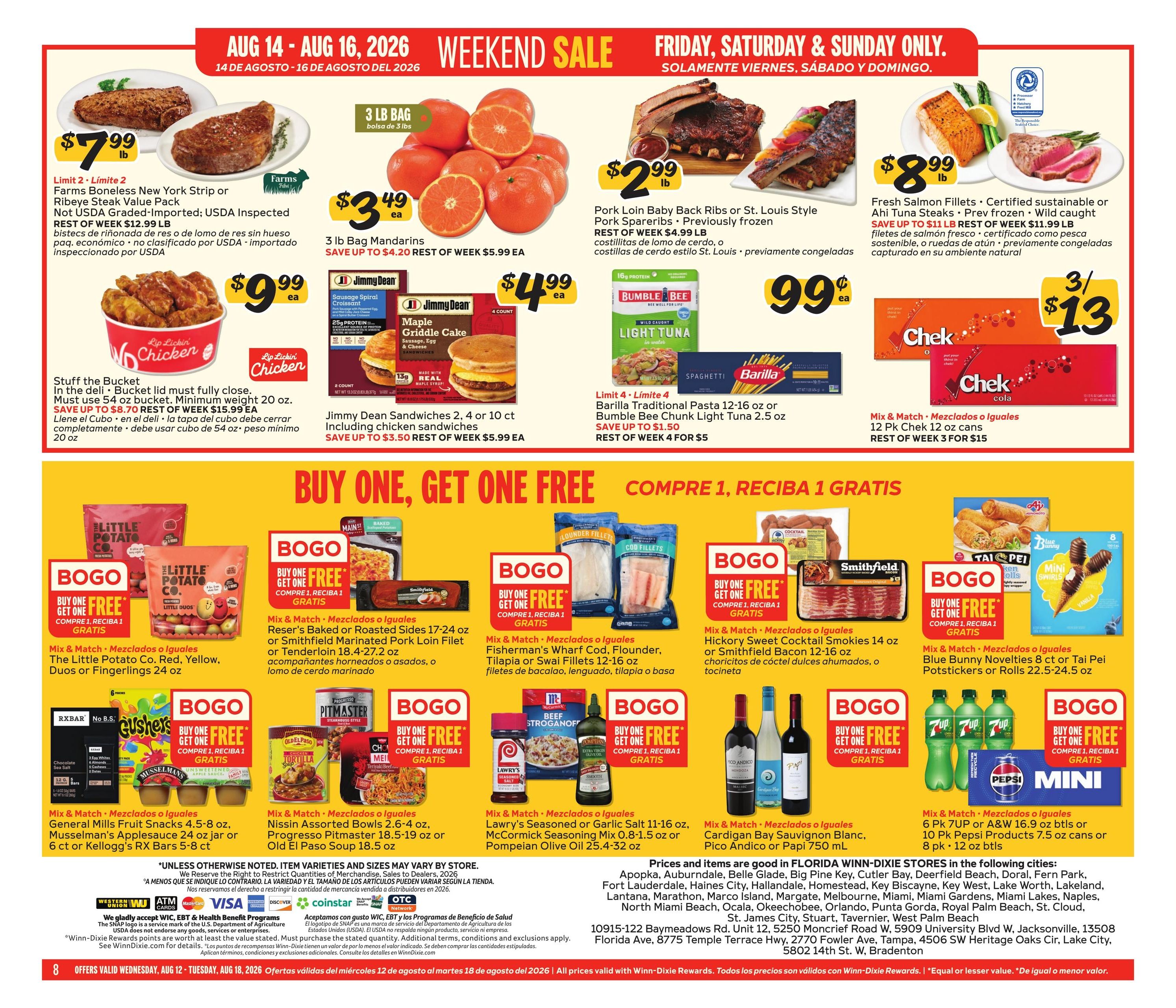 Winn-Dixie (FL) Weekly Ad August 12 - 18, 2026