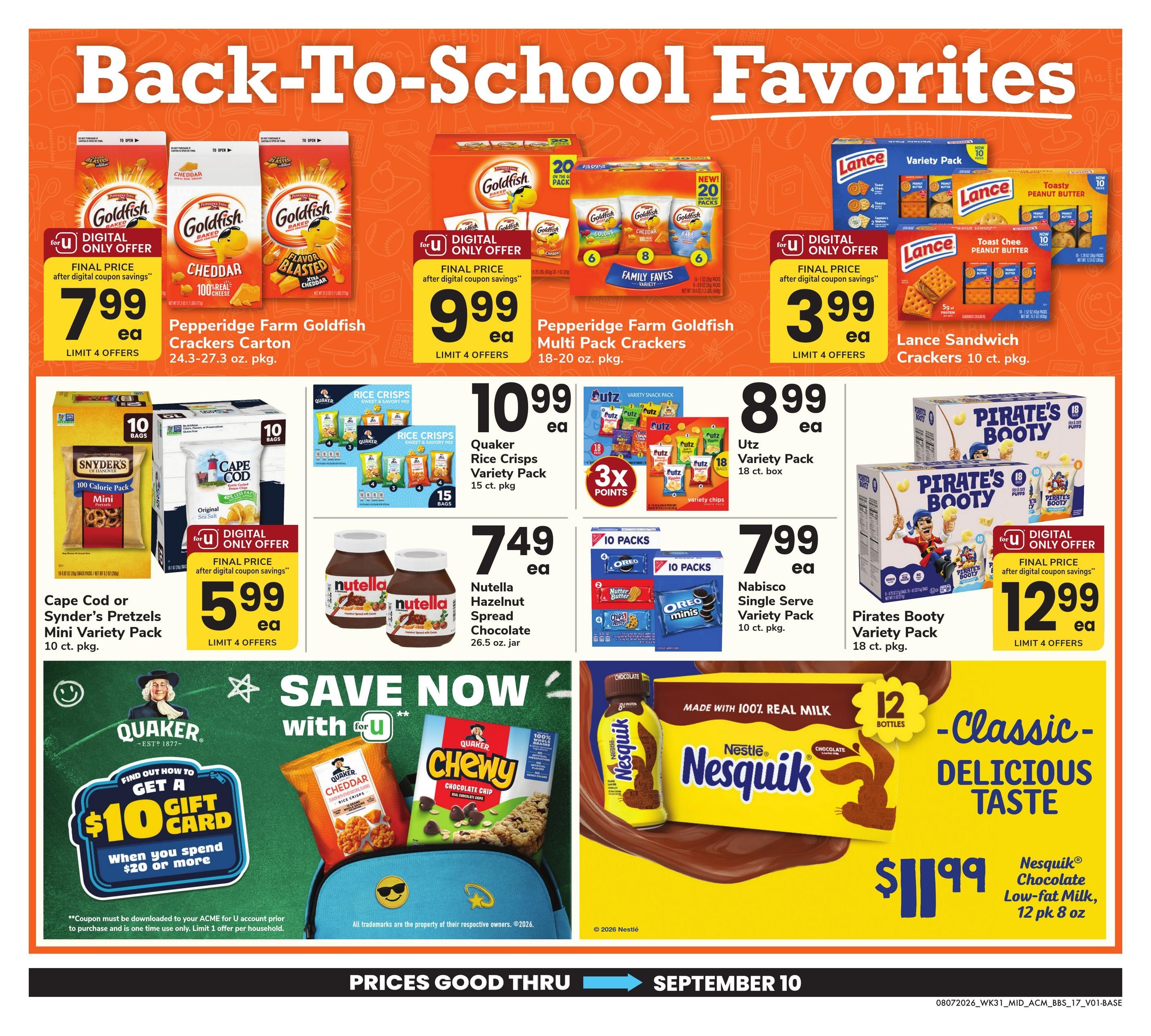 Acme Markets (Linthicum Heights–Edgewater Area, MD) Big Book of Savings Weekly Ad August 7 - September 10, 2026