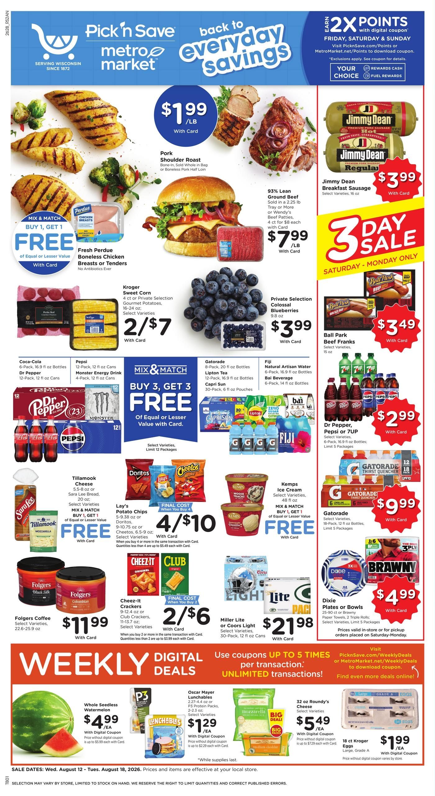 Pick N Save (Warren–Pecatonica Area, IL–WI) Weekly Ad August 12 - 18, 2026