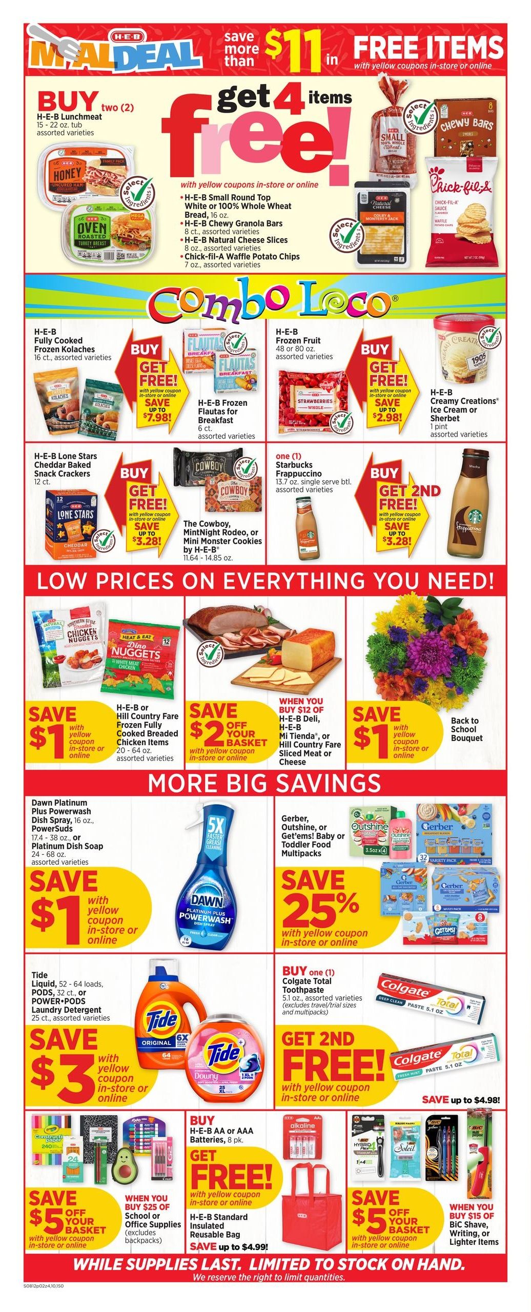H-E-B (TX) Weekly Ad August 12 - 18, 2026