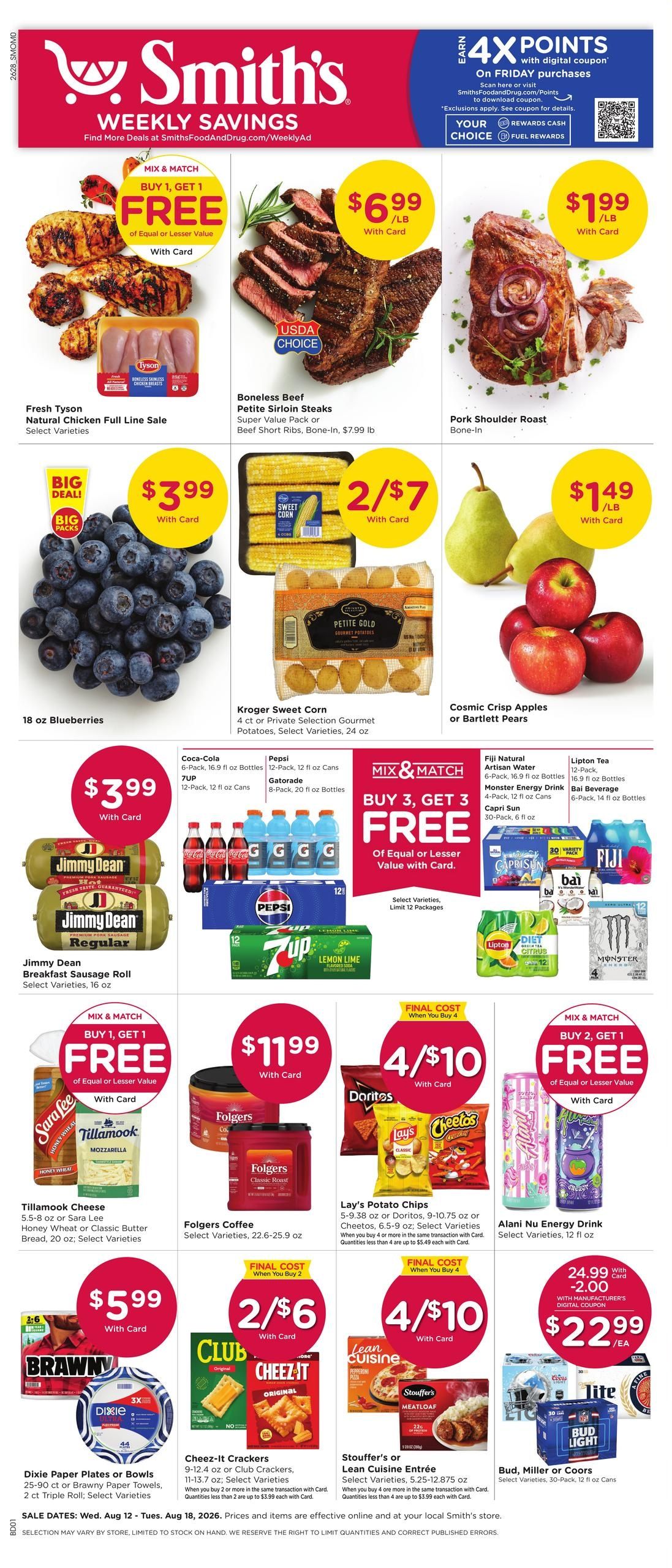 Smith's (Stockett–Sun River Area, MT) Weekly Ad August 12 - 18, 2026