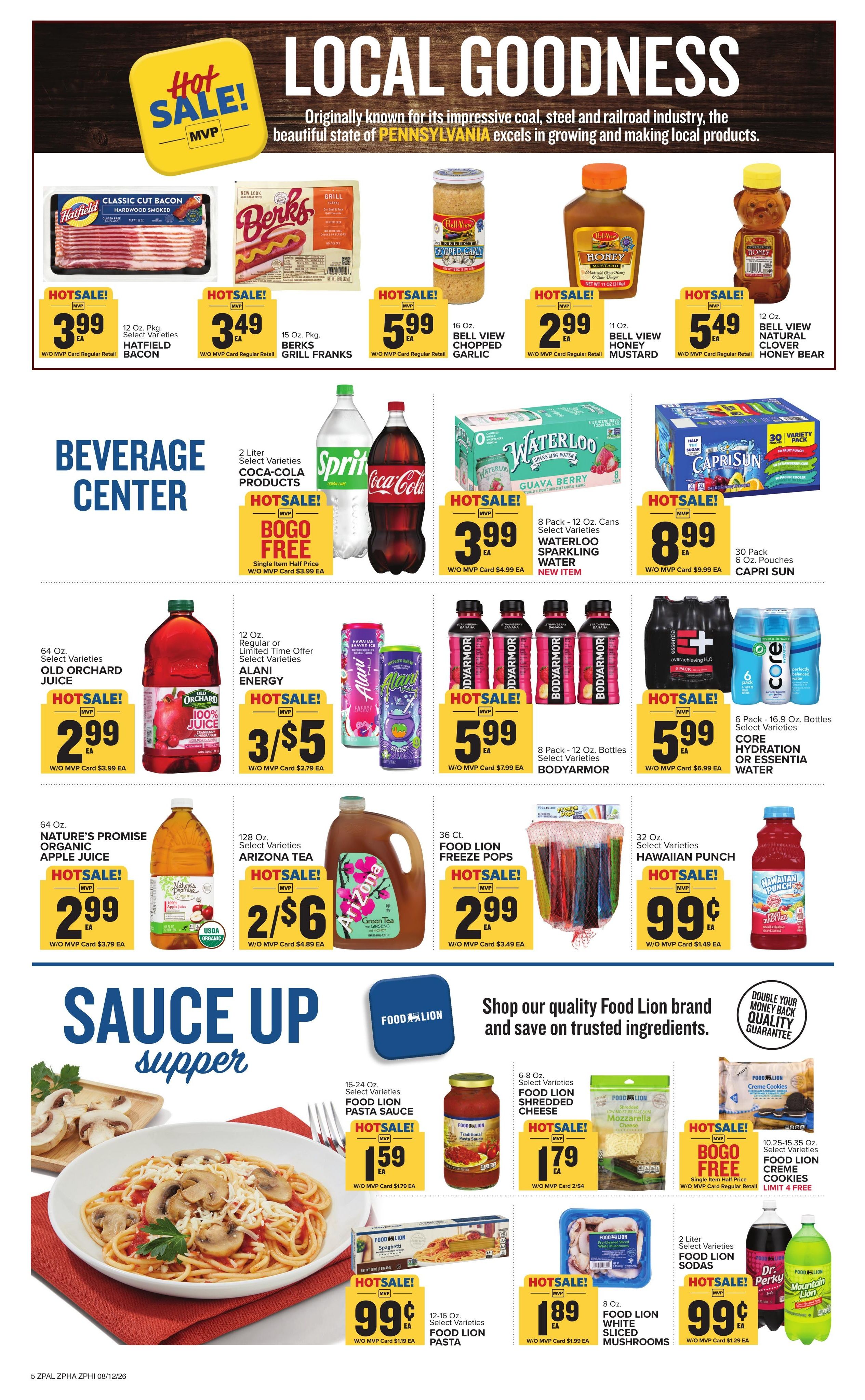 Food Lion (MD, PA, WV) Weekly Ad August 12 - 18, 2026