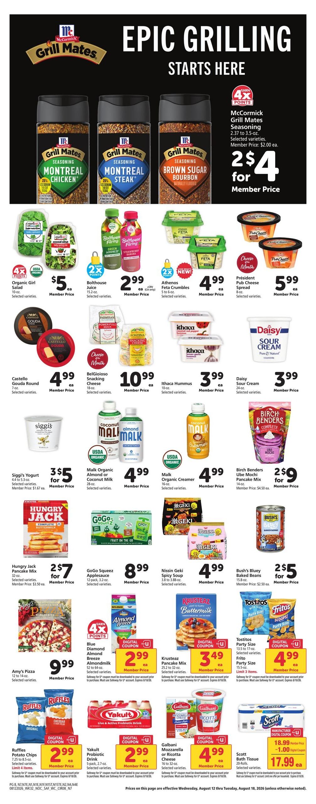 Safeway (Fairfield–Stockton Area, CA) Weekly Ad August 12 - 18, 2026