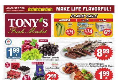 Tony's Fresh Market (Naperville–Bolingbrook Area, IL) Weekly Ad August 12 - 18, 2026
