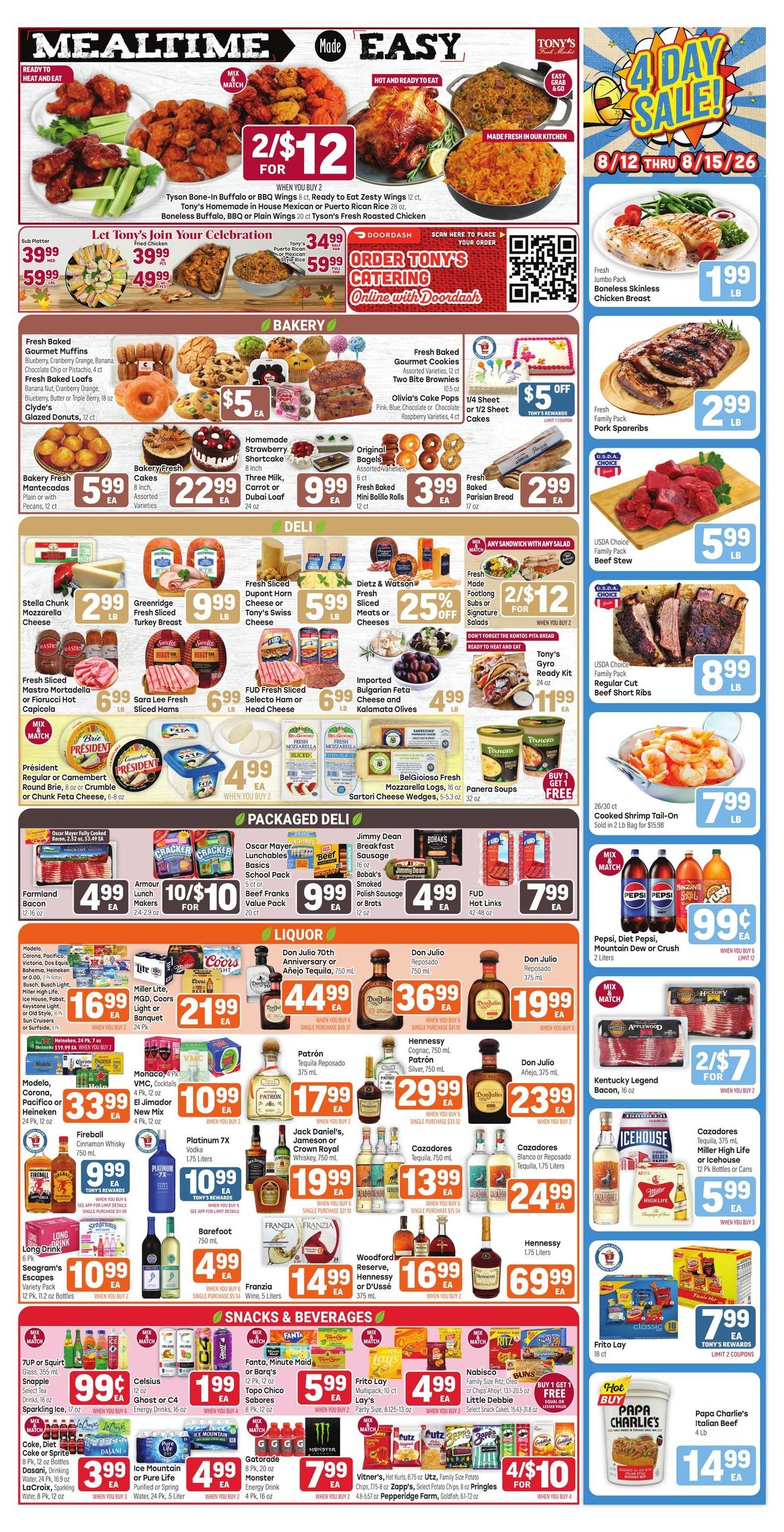 Tony's Fresh Market (Naperville–Bolingbrook Area, IL) Weekly Ad August 12 - 18, 2026
