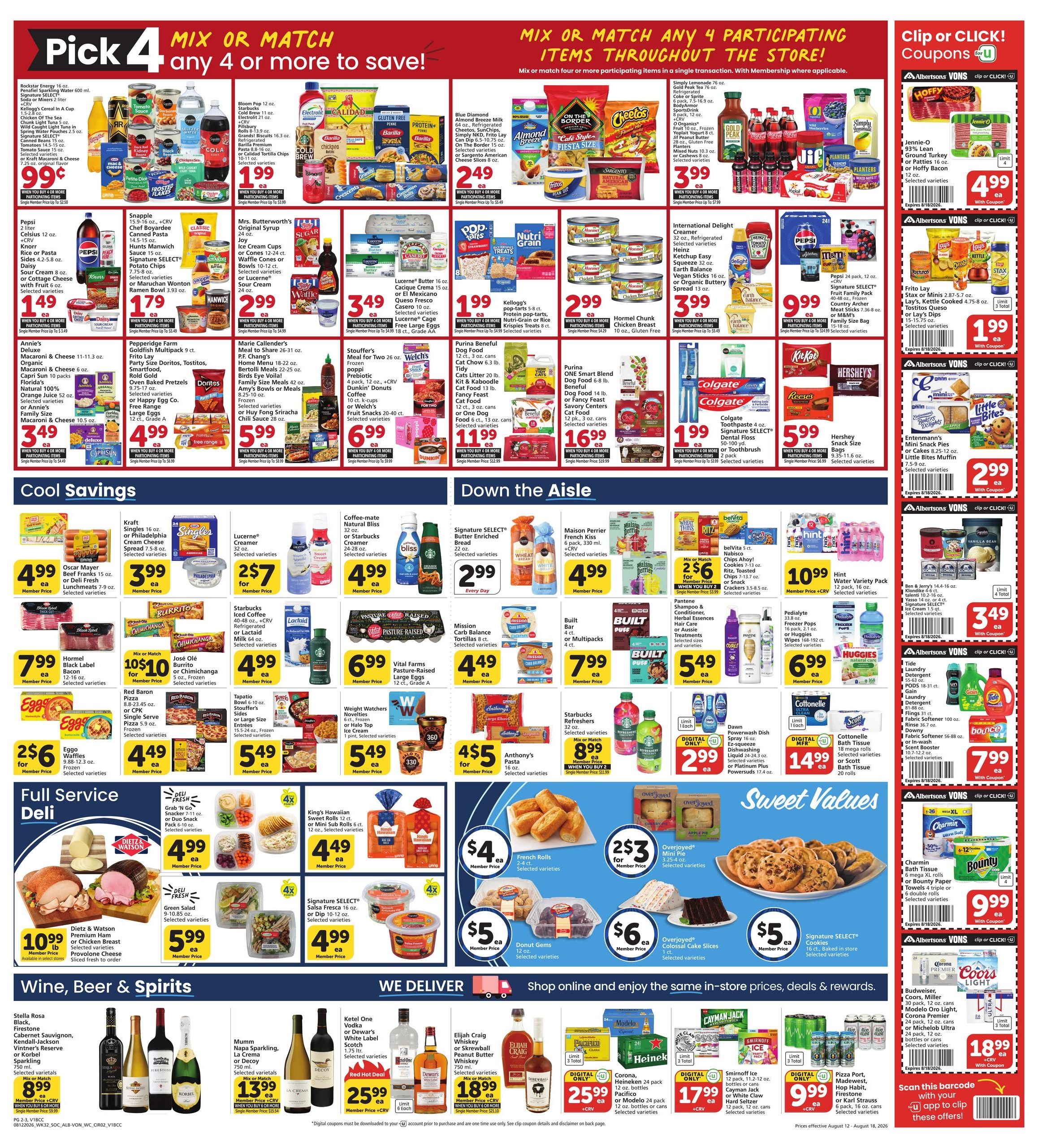Vons (CA) Weekly Ad August 12 - 18, 2026