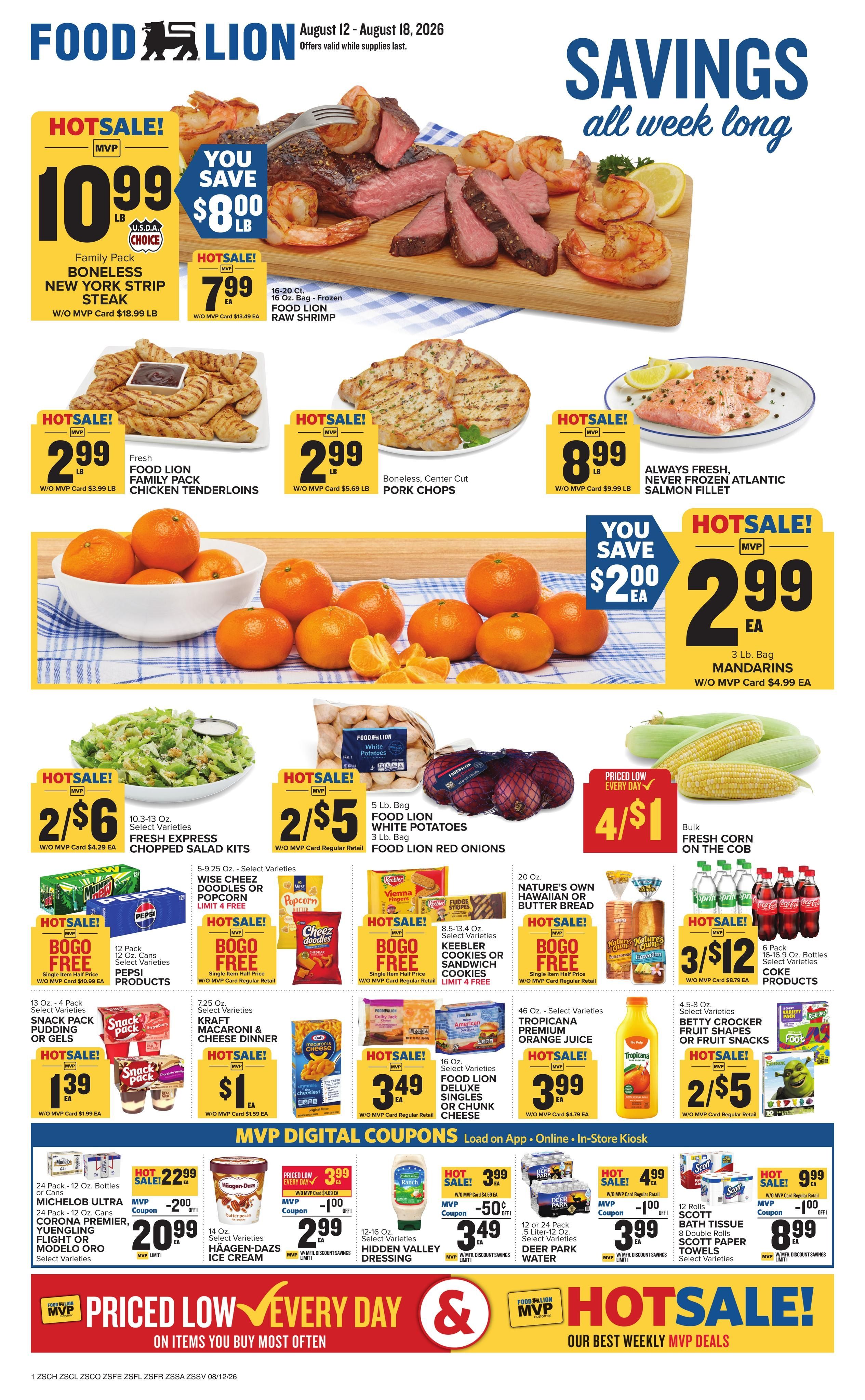 Food Lion (Columbia–Cayce Area, SC) Weekly Ad August 12 - 18, 2026