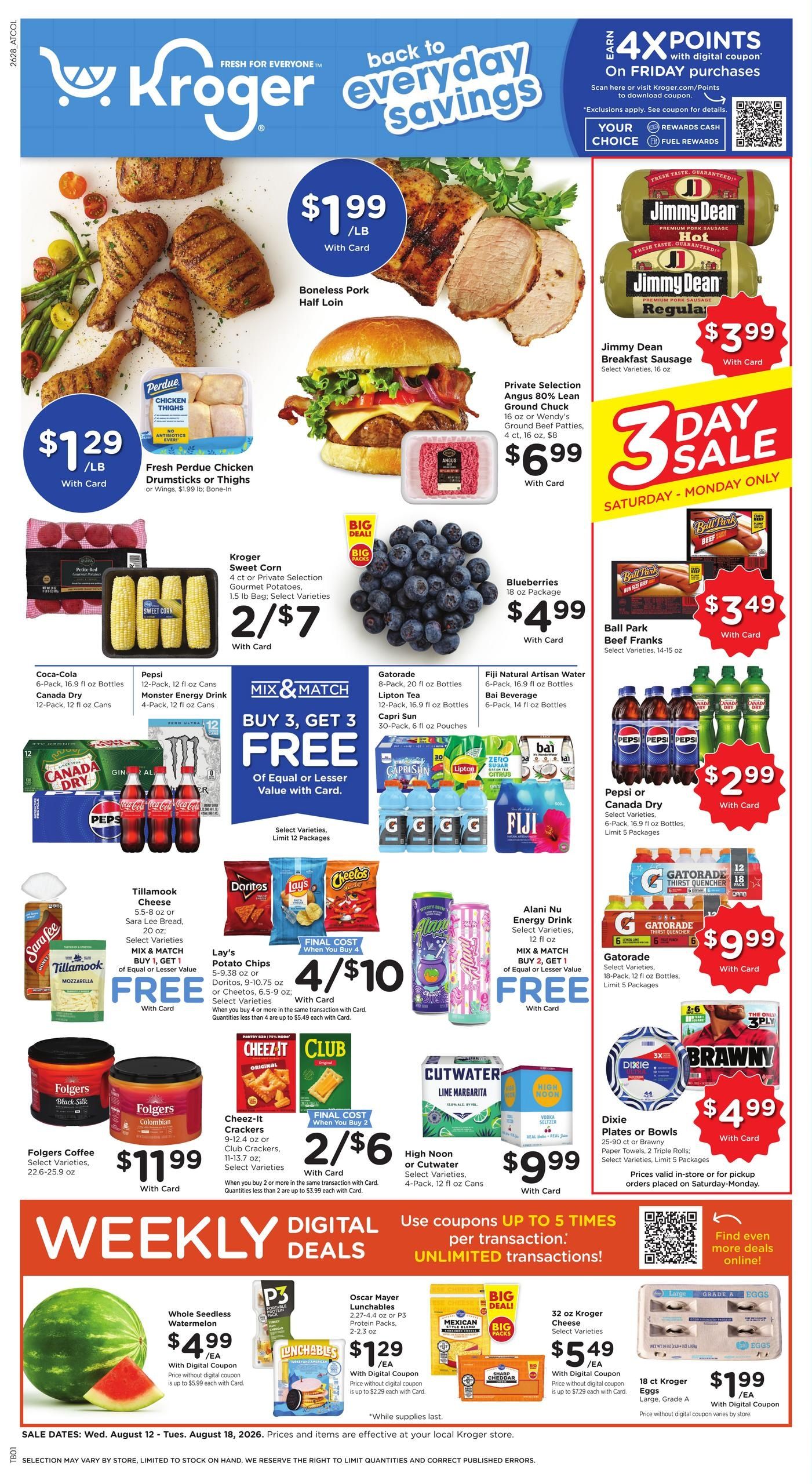 Kroger (Columbia–Cayce Area, SC) Weekly Ad August 12 - 18, 2026