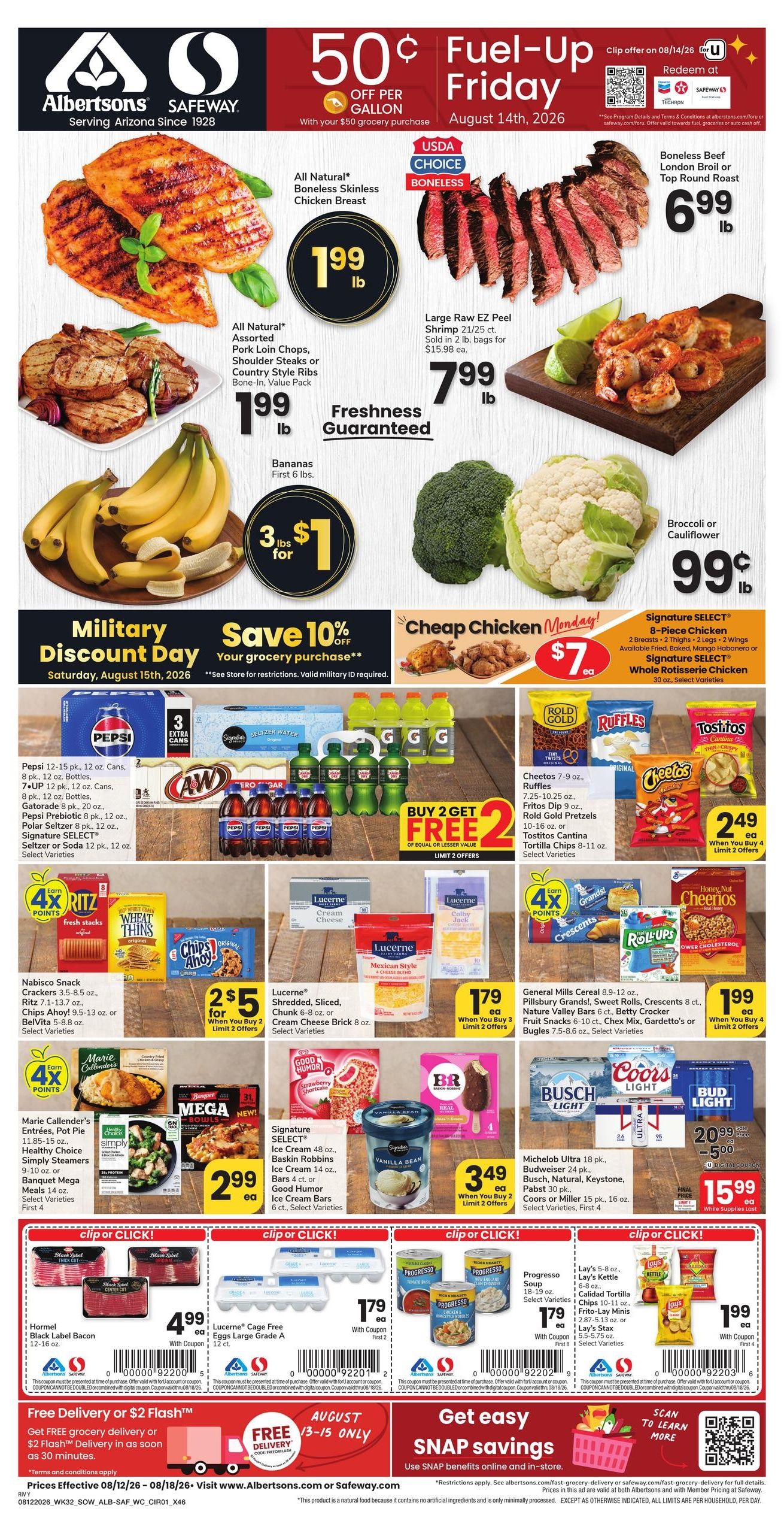 Safeway (Lake Havasu City–Laughlin Area, AZ–NV) Weekly Ad August 12 - 18, 2026