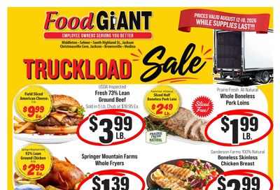 Food Giant (Jackson–Henderson Area, TN) Weekly Ad August 12 - 18, 2026