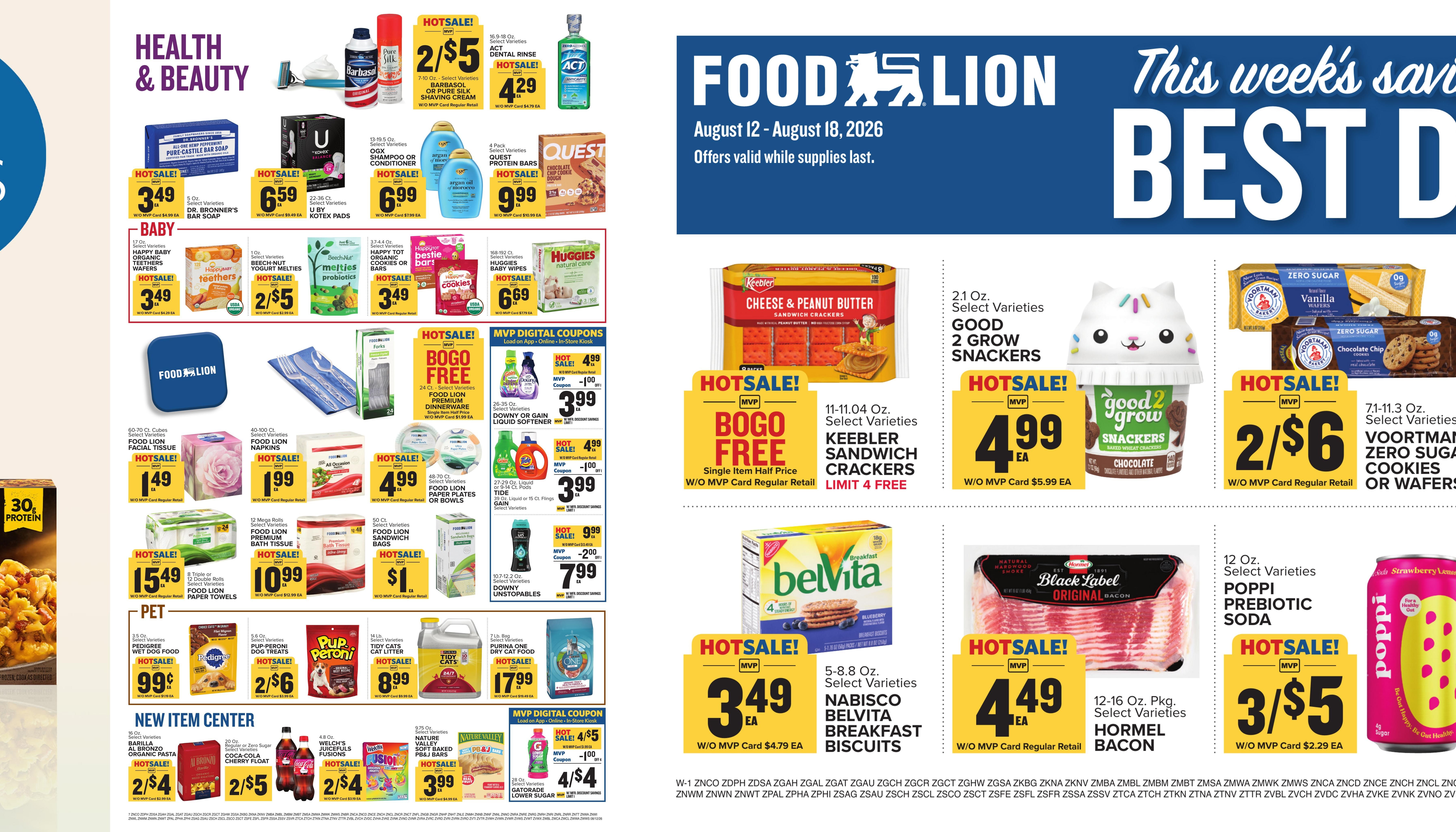 Food Lion (Lignum–Burr Hill Area, VA) Weekly Ad August 12 - 18, 2026