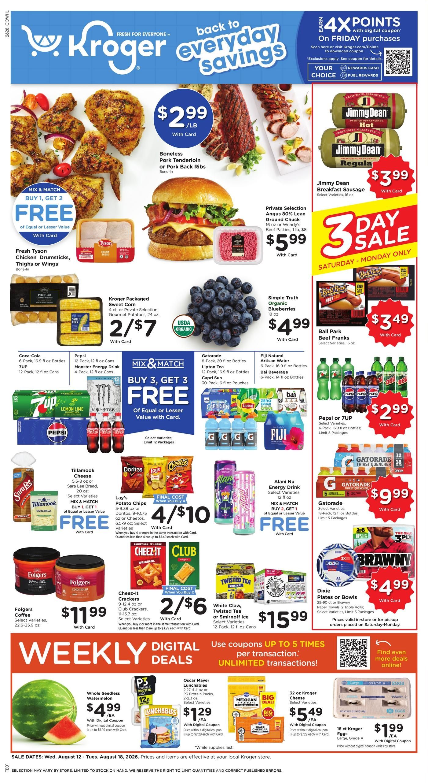 Kroger (East Liverpool Area, OH) Weekly Ad August 12 - 18, 2026