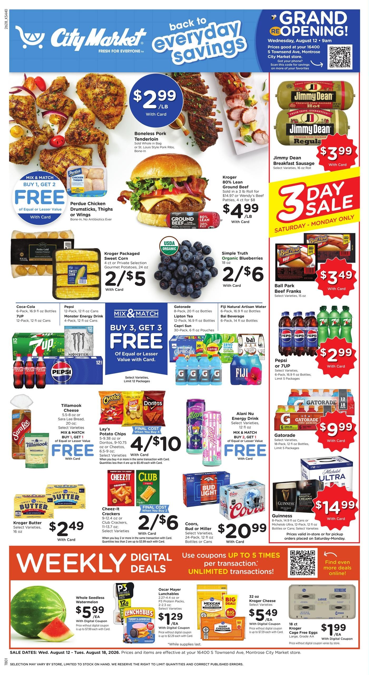 City Market (Montrose-Ridgway Area, CO) Weekly Ad August 12 - 18, 2026