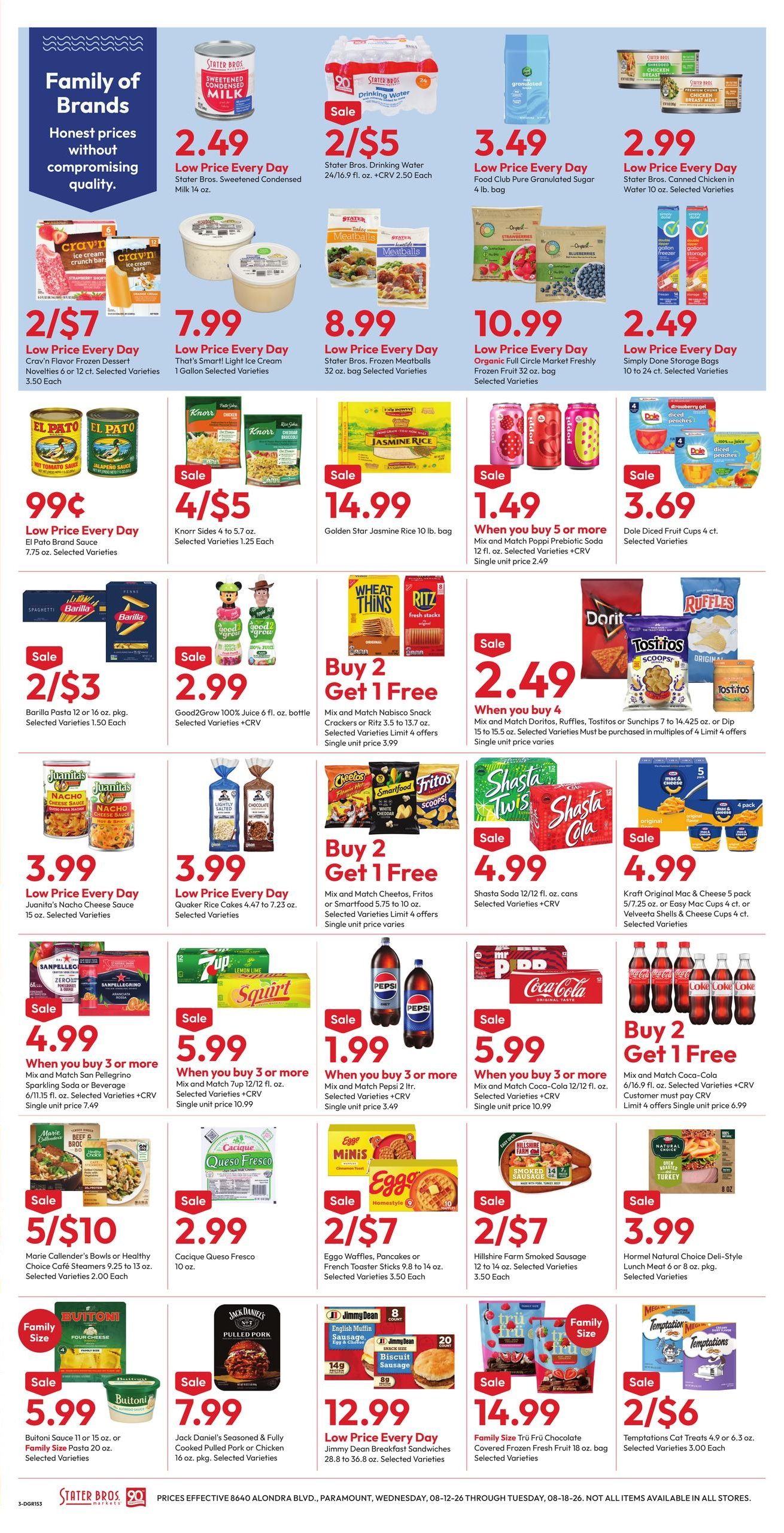 Stater Bros. Markets (Torrance–Hermosa Beach Area, CA) Weekly Ad August 12 - 18, 2026