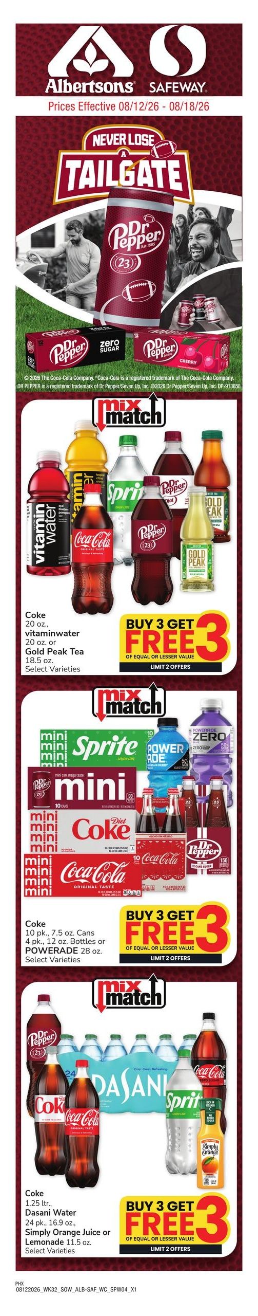 Safeway (Mesa–Glendale Area, AZ) Weekly Ad August 12 - 18, 2026