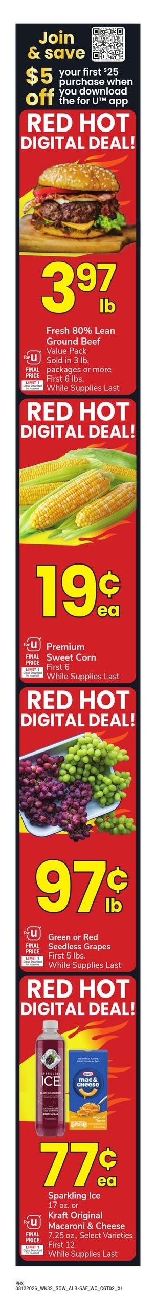 Safeway (Mesa–Glendale Area, AZ) Weekly Ad August 12 - 18, 2026