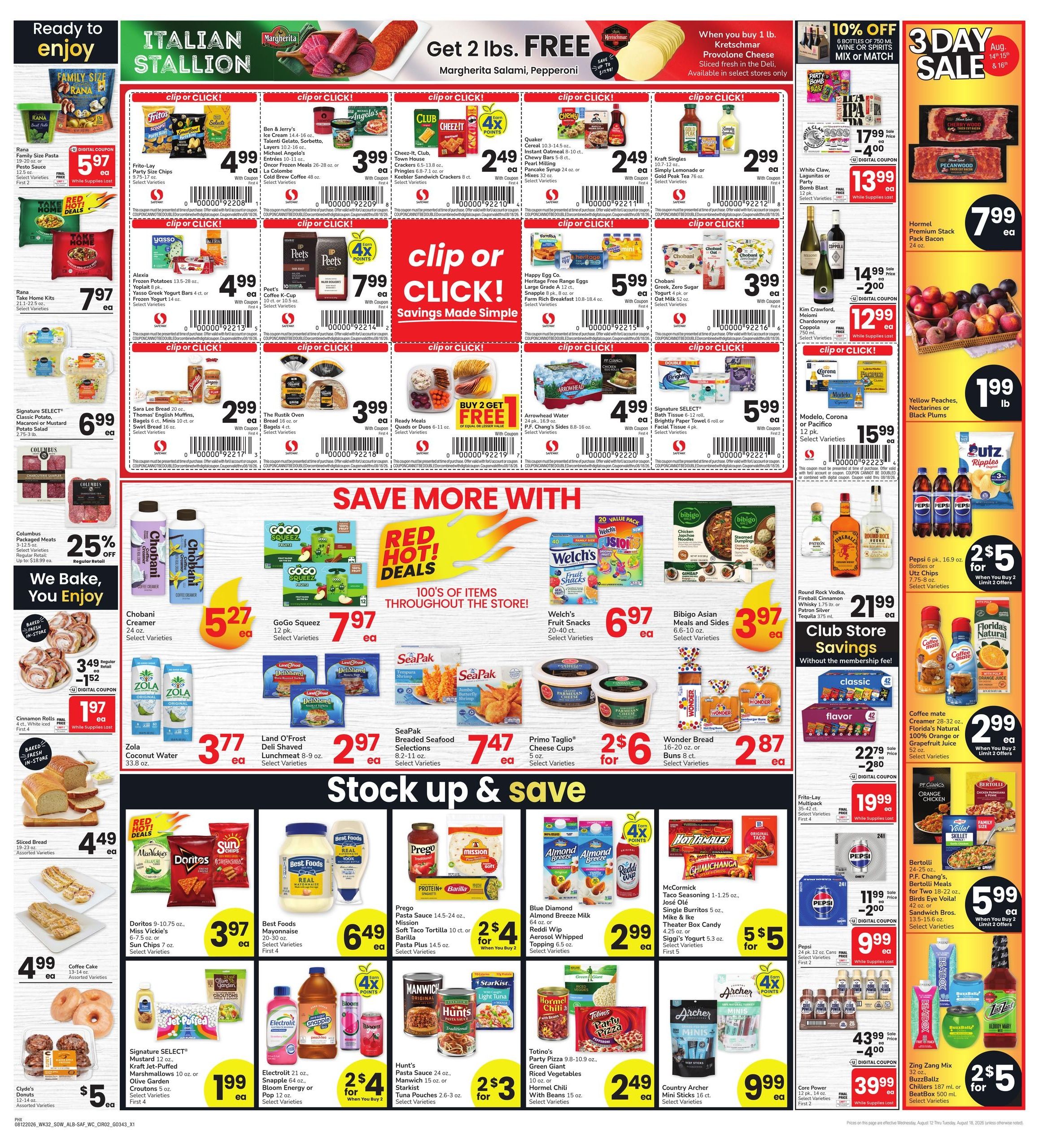 Safeway (Mesa–Glendale Area, AZ) Weekly Ad August 12 - 18, 2026