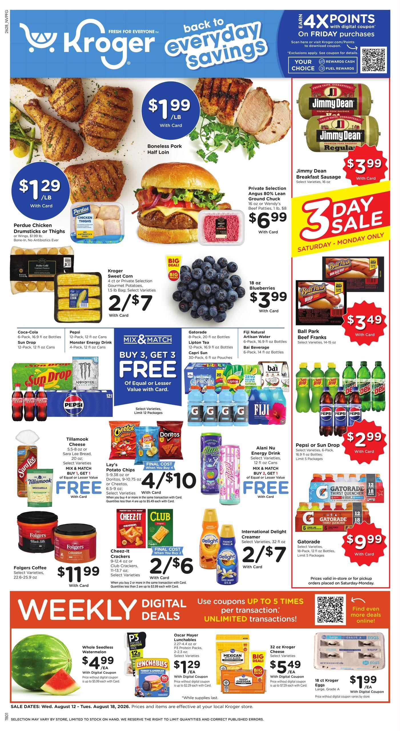 Kroger (Seymour–Bryson City Area, NC–TN) Weekly Ad August 12 - 18, 2026