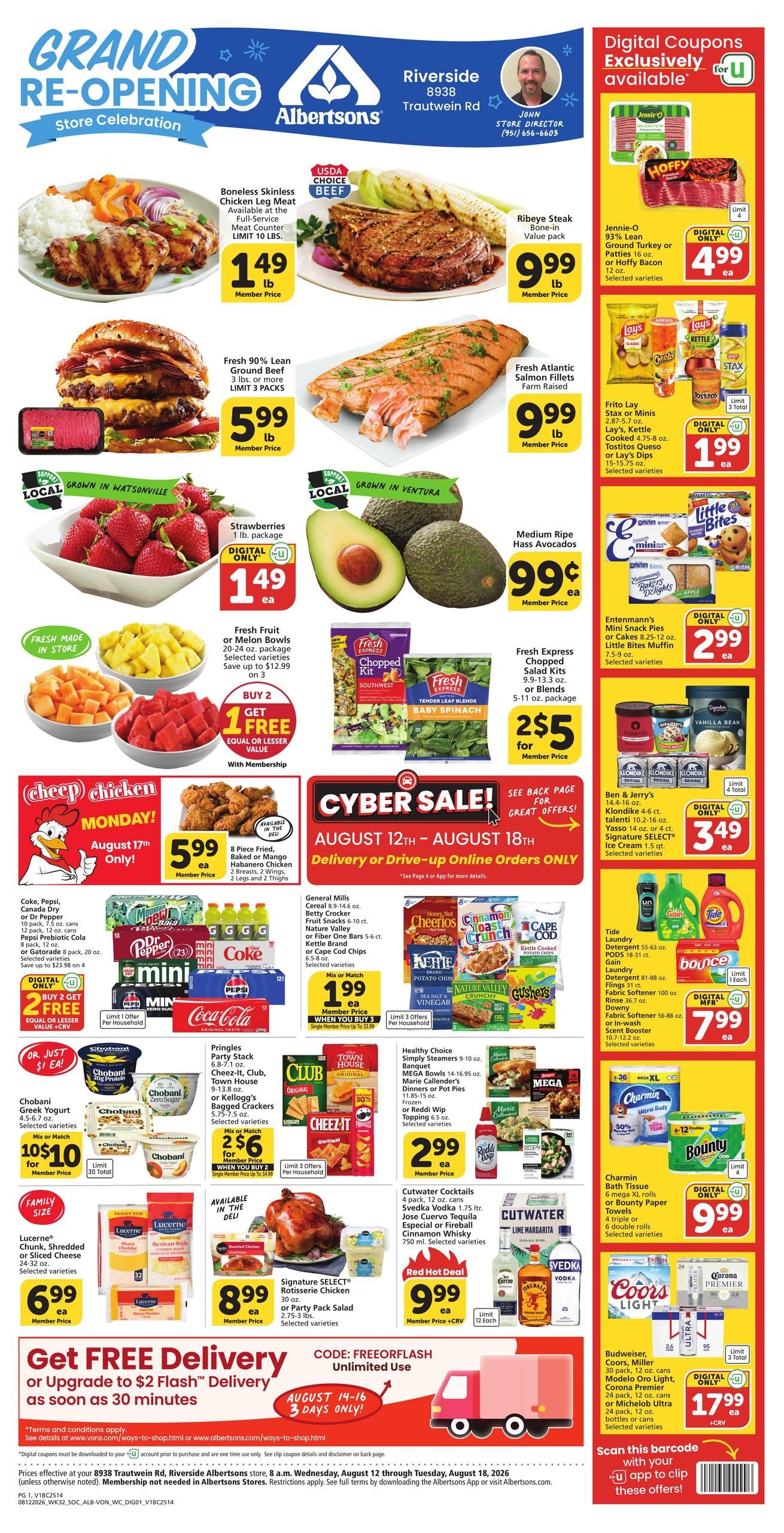 Albertsons (Moreno Valley–March Air Reserve Base Area, CA) Weekly Ad August 12 - 18, 2026