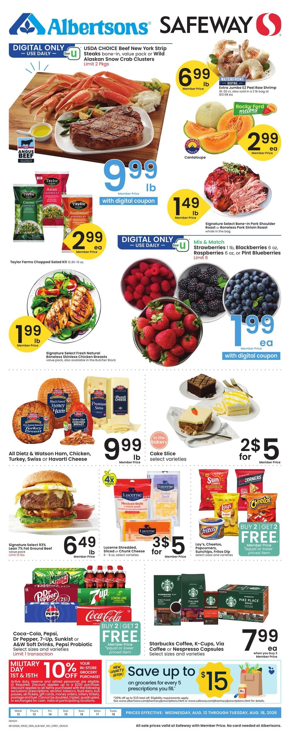 Albertsons (Cheyenne–Wellington Area, CO–WY) Weekly Ad August 12 - 18, 2026