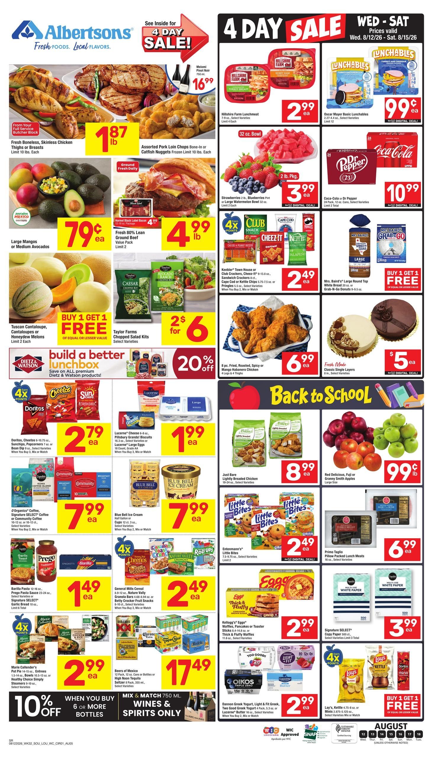 Albertsons (Belcher Area, LA) Weekly Ad August 12 - 18, 2026