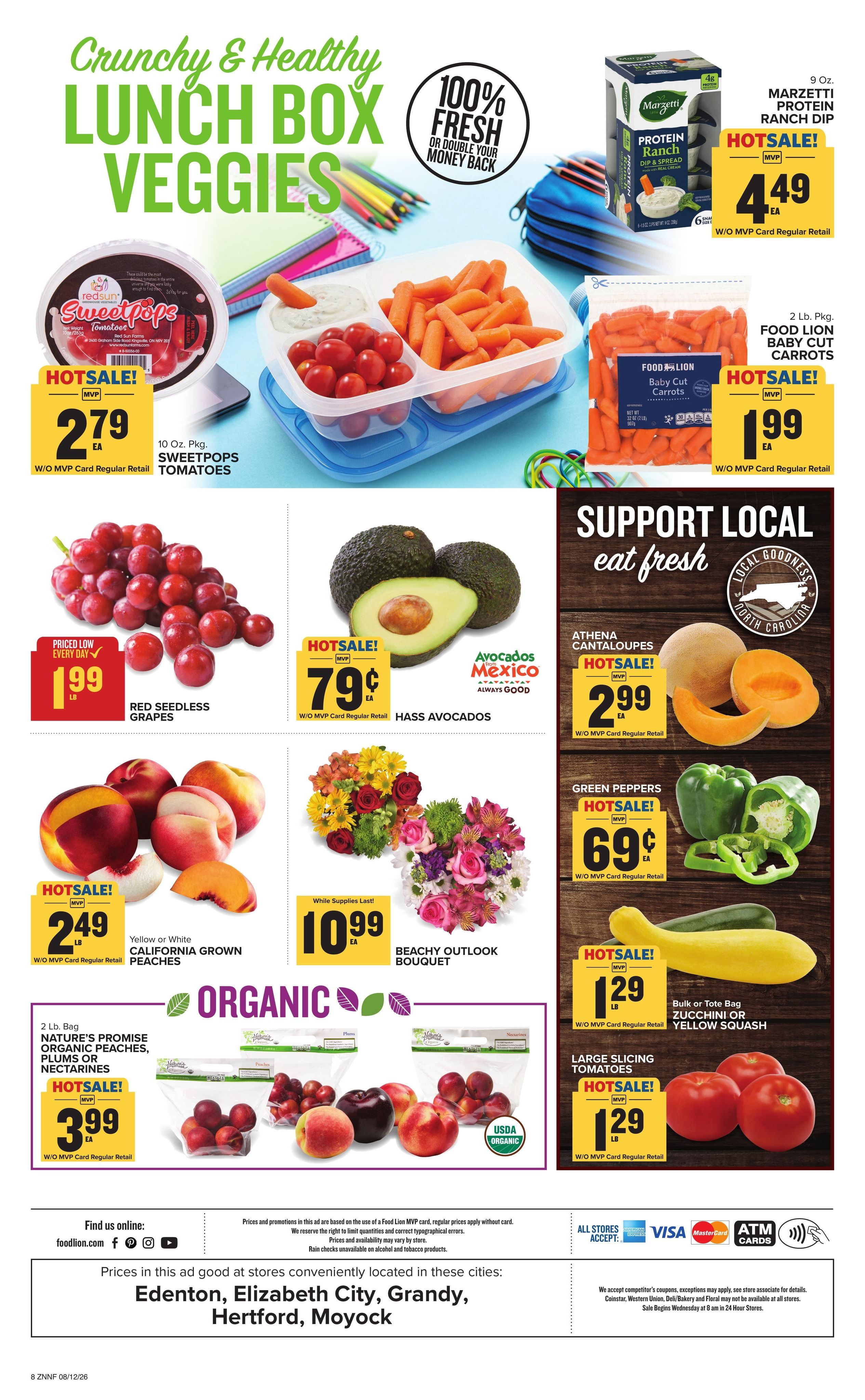 Food Lion (Elizabeth City Area, NC) Weekly Ad August 12 - 18, 2026