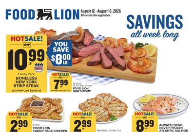 Food Lion (Richburg Area, SC) Weekly Ad August 12 - 18, 2026