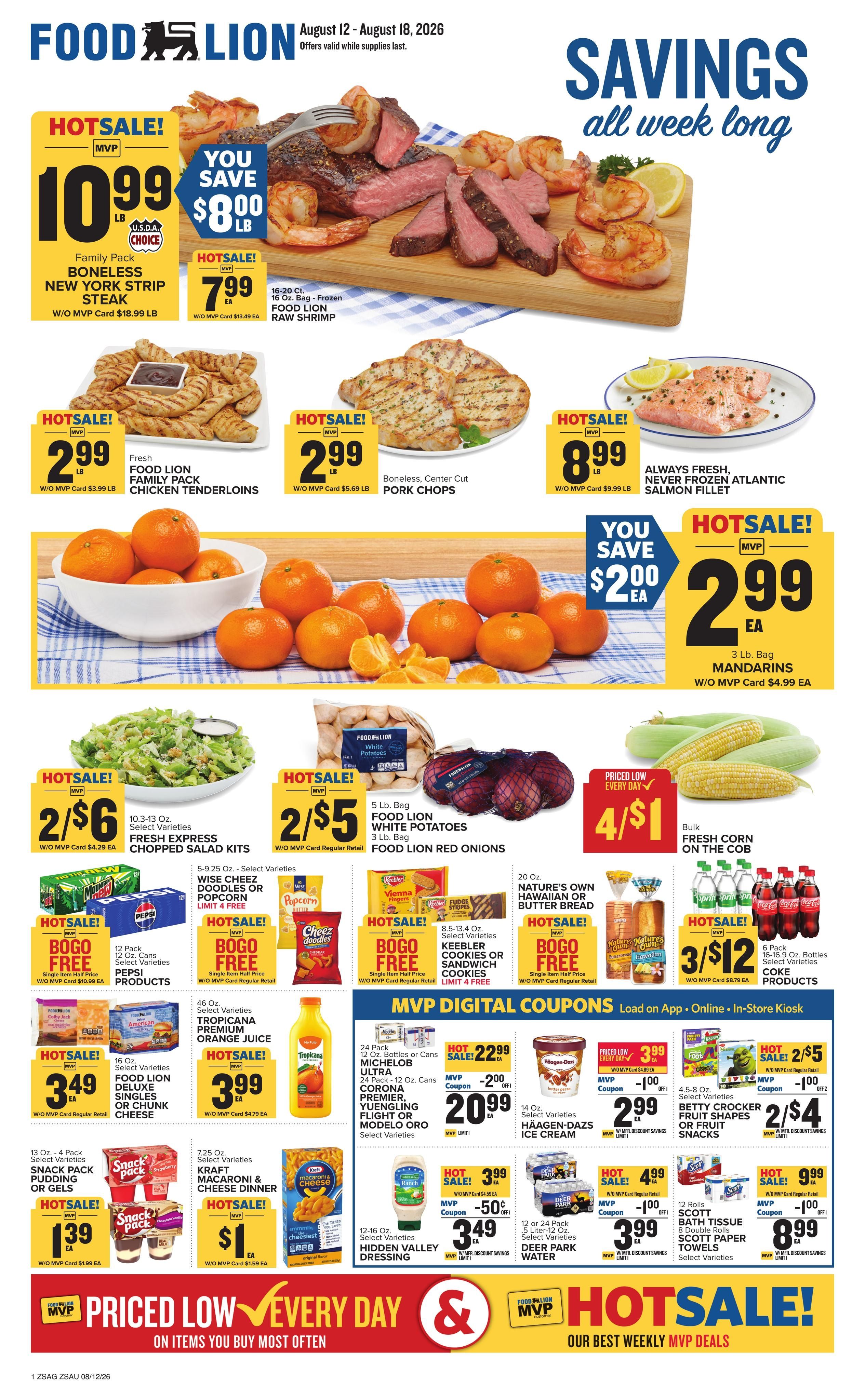 Food Lion (Aiken–New Ellenton Area, SC) Weekly Ad August 12 - 18, 2026