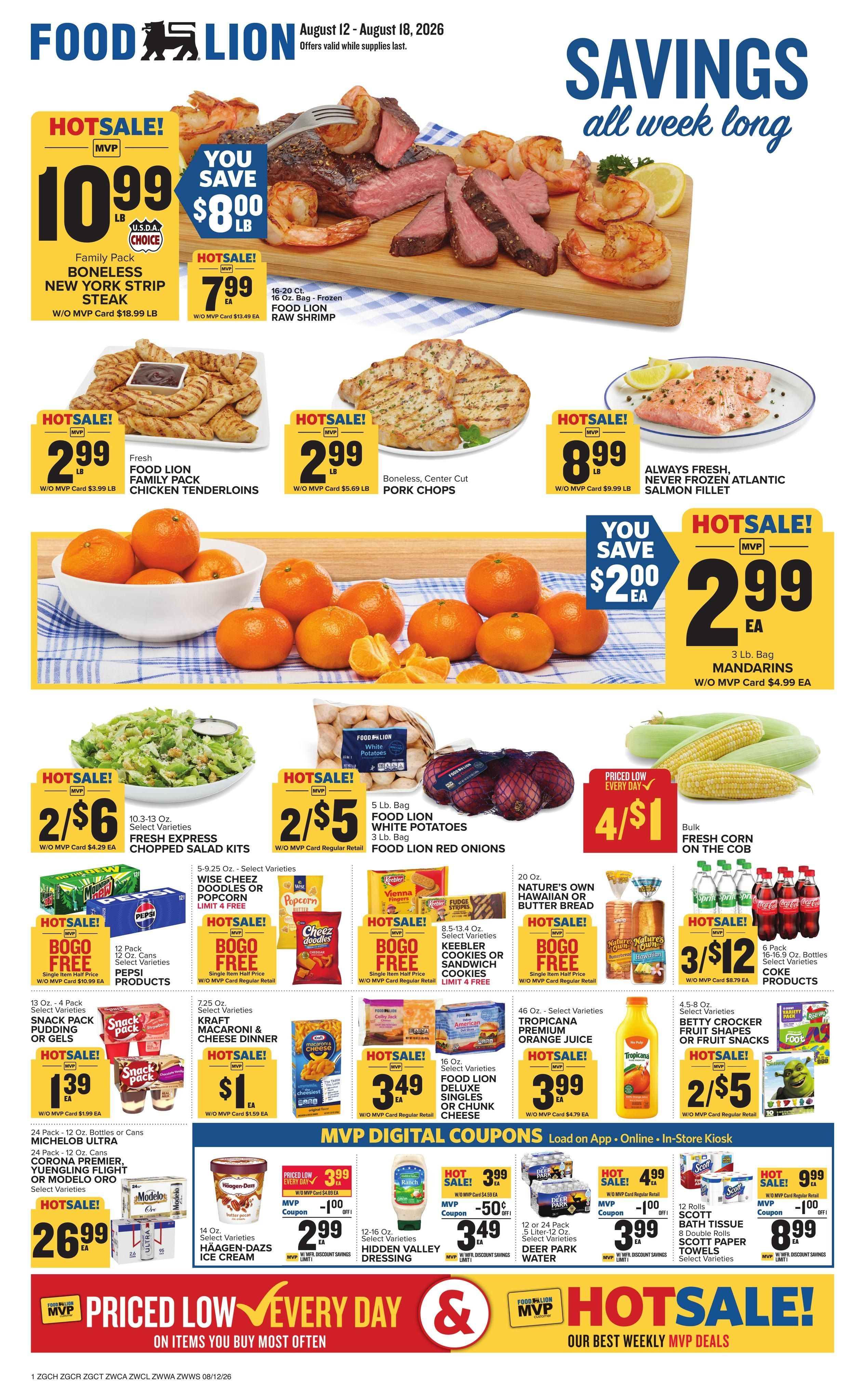 Food Lion (Baker–Ridgeley Area, MD–WV) Weekly Ad August 12 - 18, 2026